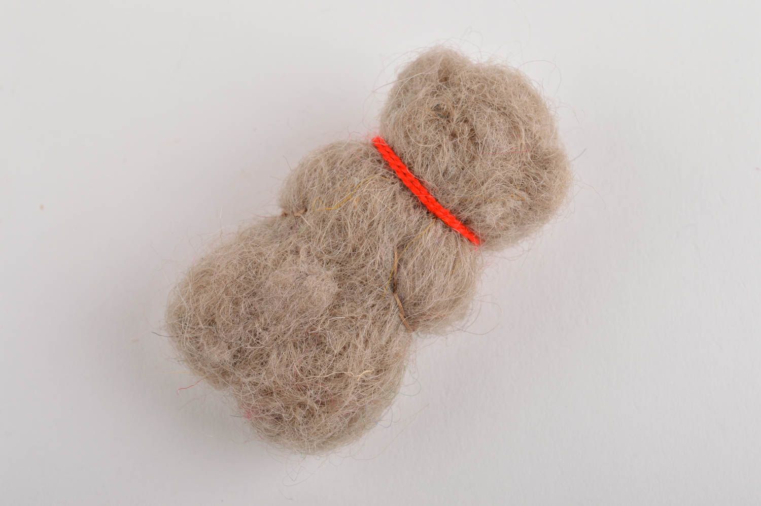 Juguete hecho a mano de lana muñeco de peluche regalo original osito lindo foto 5