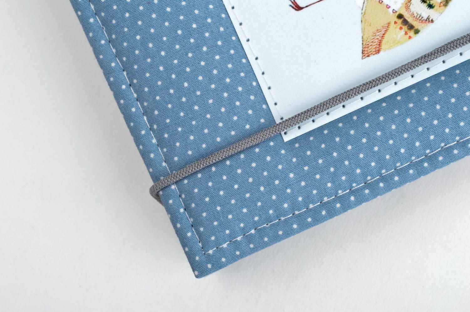Блокнот ручной работы блокнот в подарок оригинальный блокнот с голубой обложкой фото 5