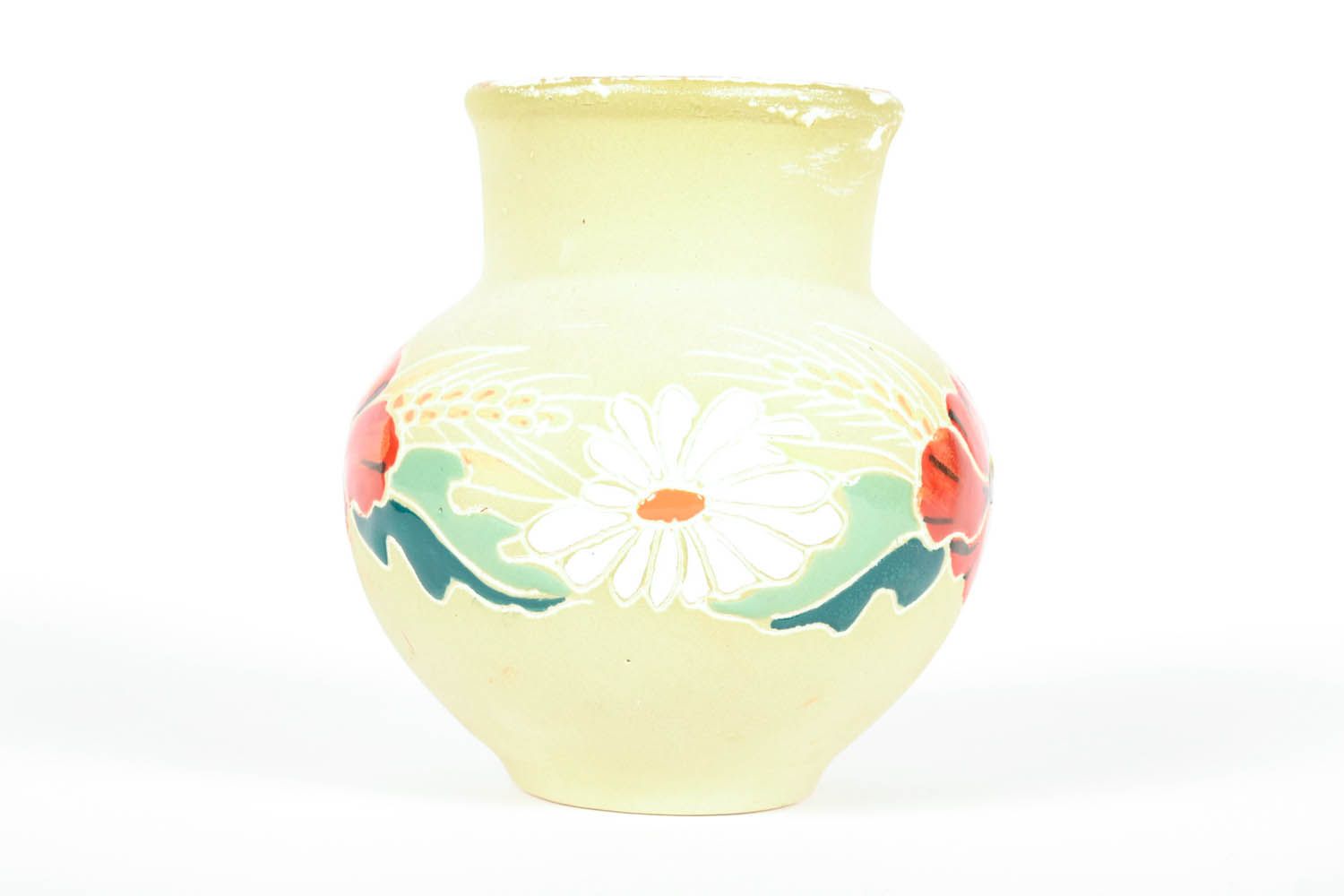 5 inches poppy flower ceramic vase for table desktop décor 0,83 lb photo 4