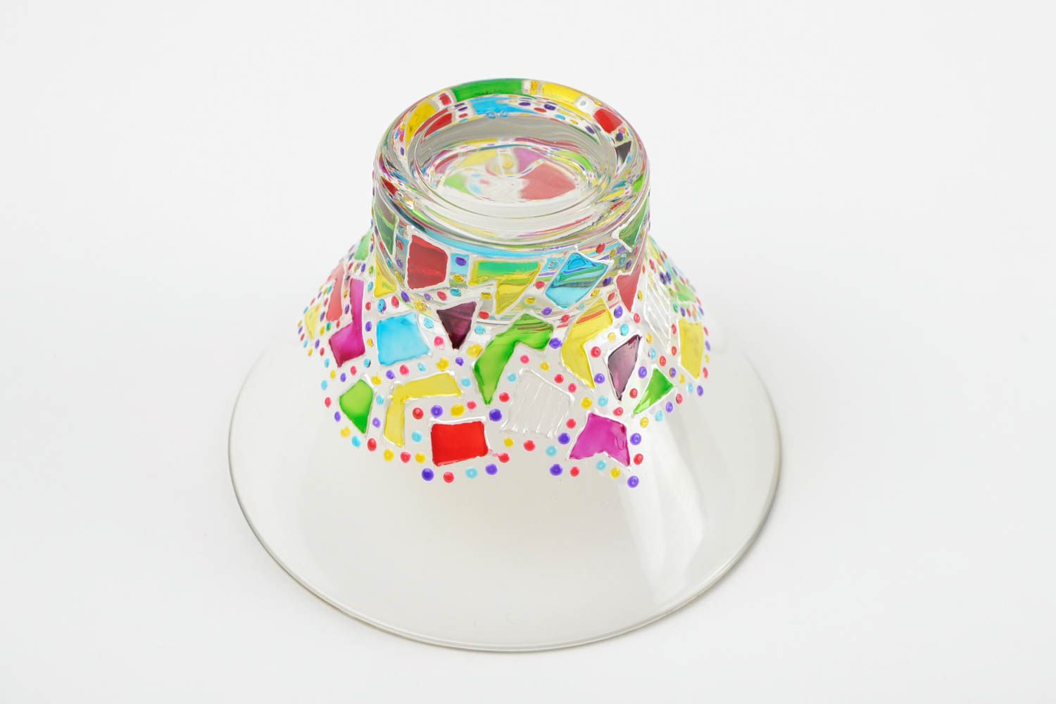 Beautiful handmade glass salad bowl glass ware kitchen designs gift ideas  photo 5