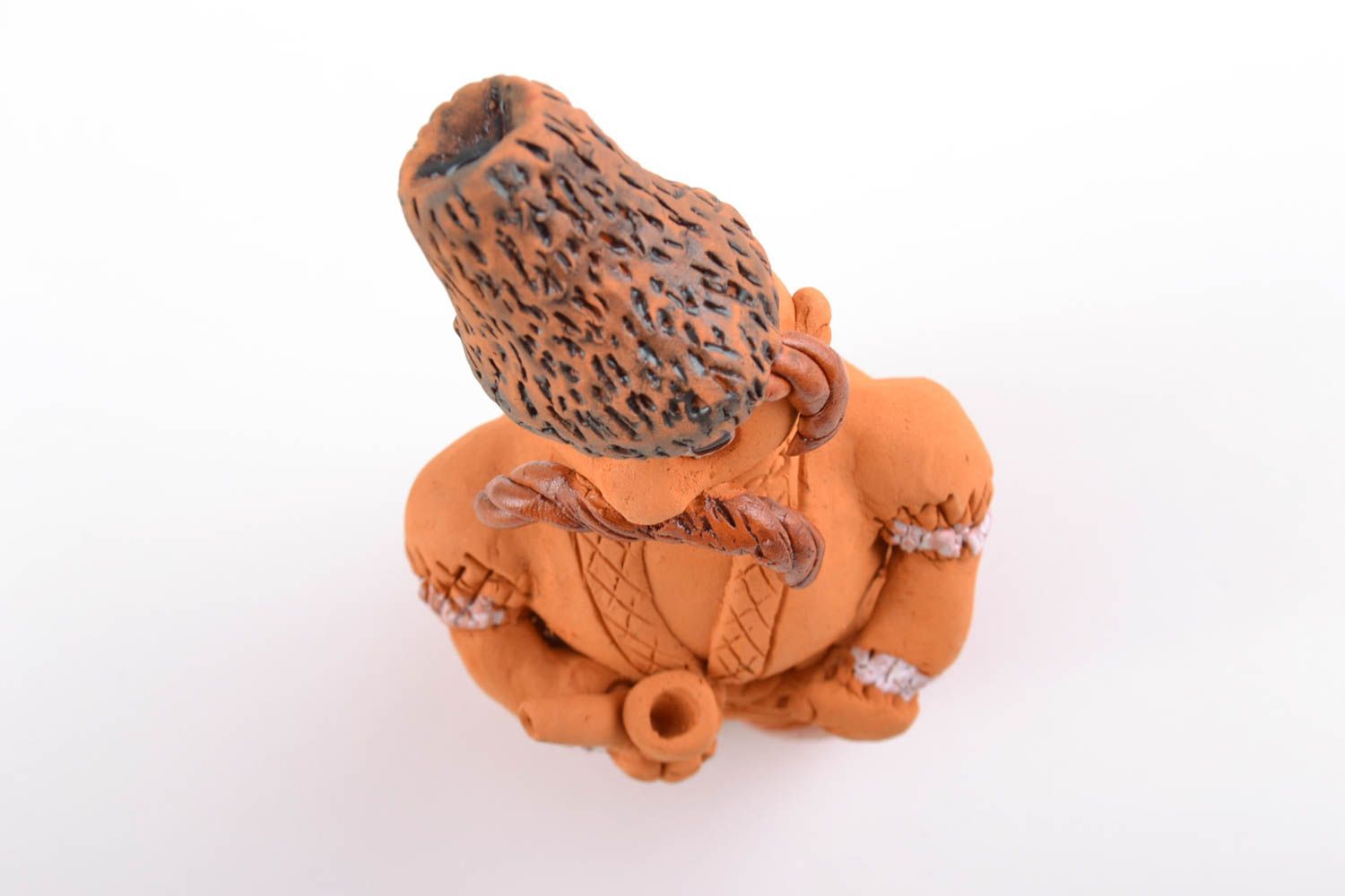Statuina in ceramica fatta a mano figurina decorativa souvenir di argilla foto 5