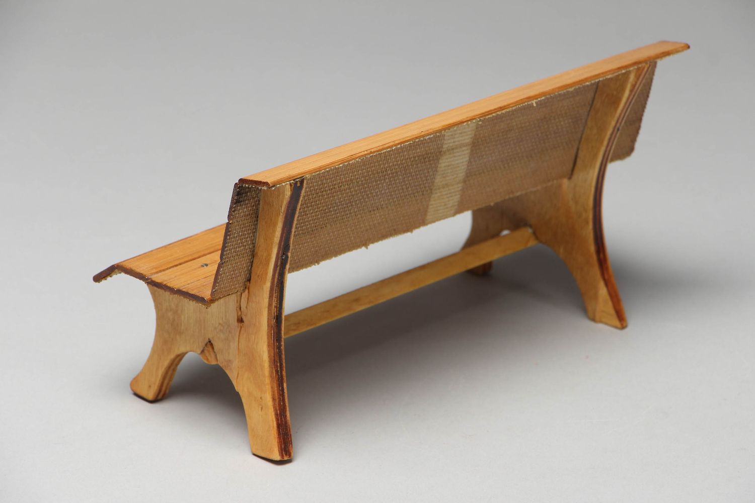 Plywood doll furniture Bench photo 3