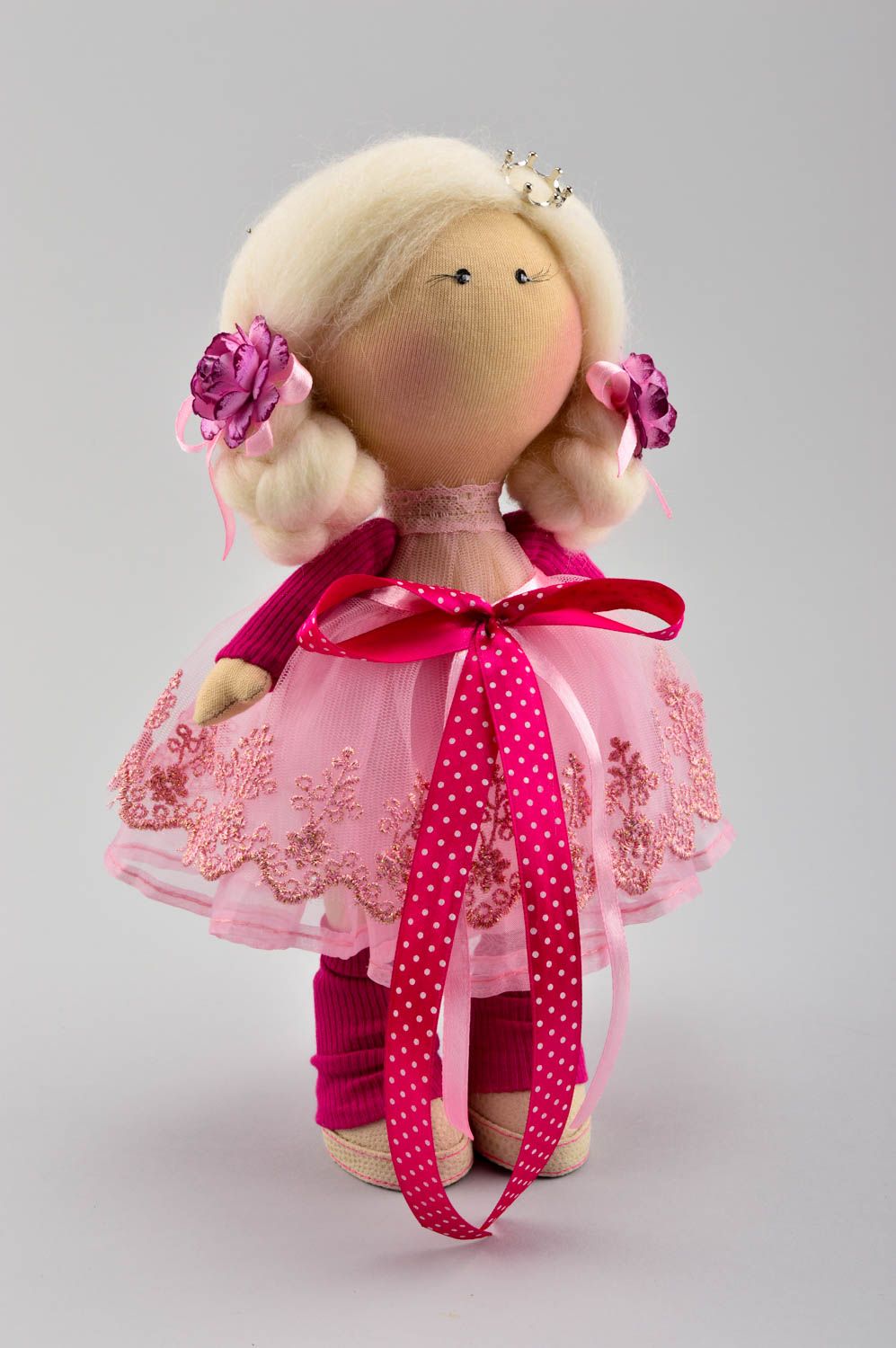 Handmade stylish doll interior doll handmade toys for children nursery decor photo 1