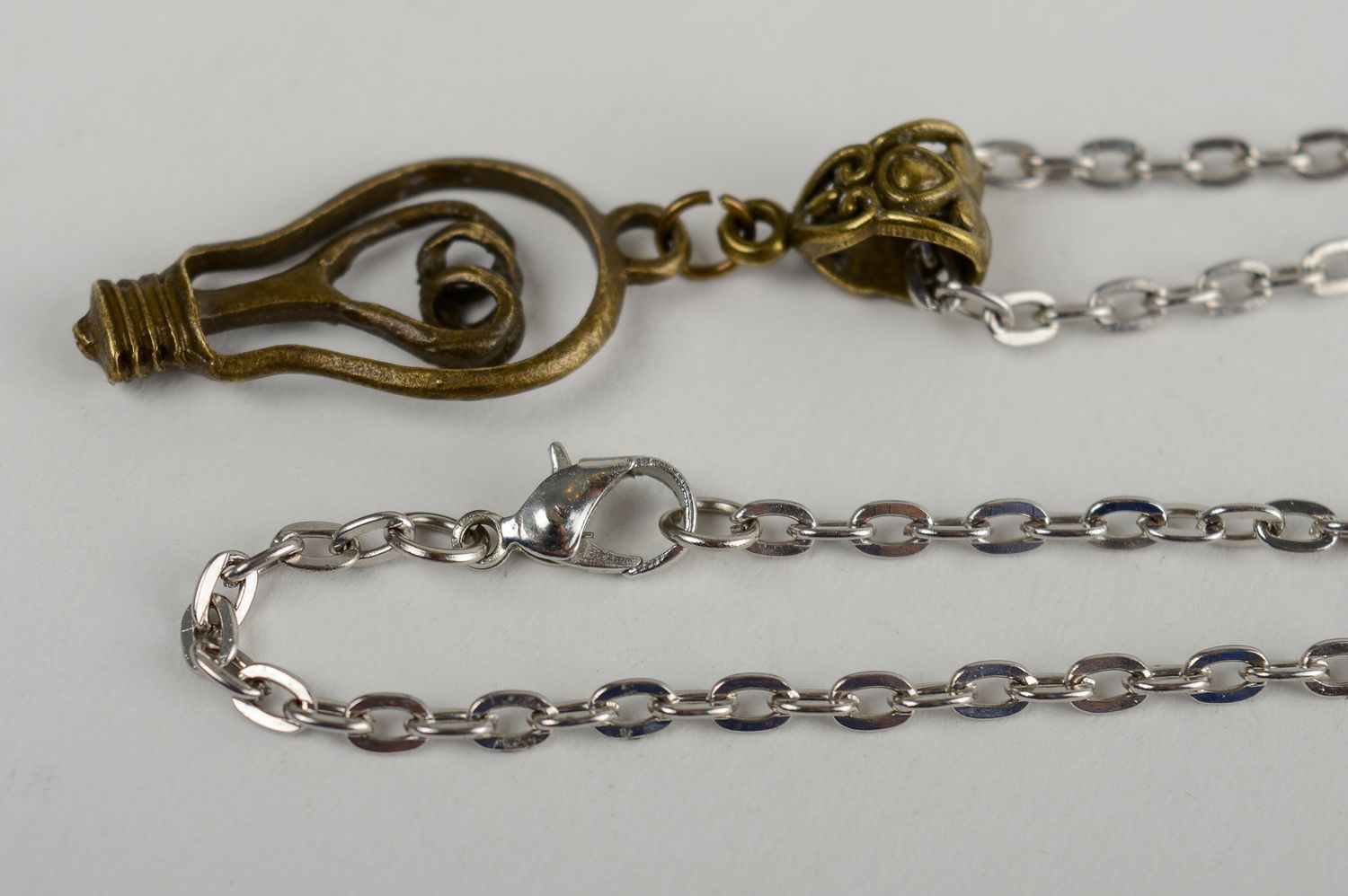 Stylish pendant handmade pendant on chain metal pendant metal jewelry for girls photo 3