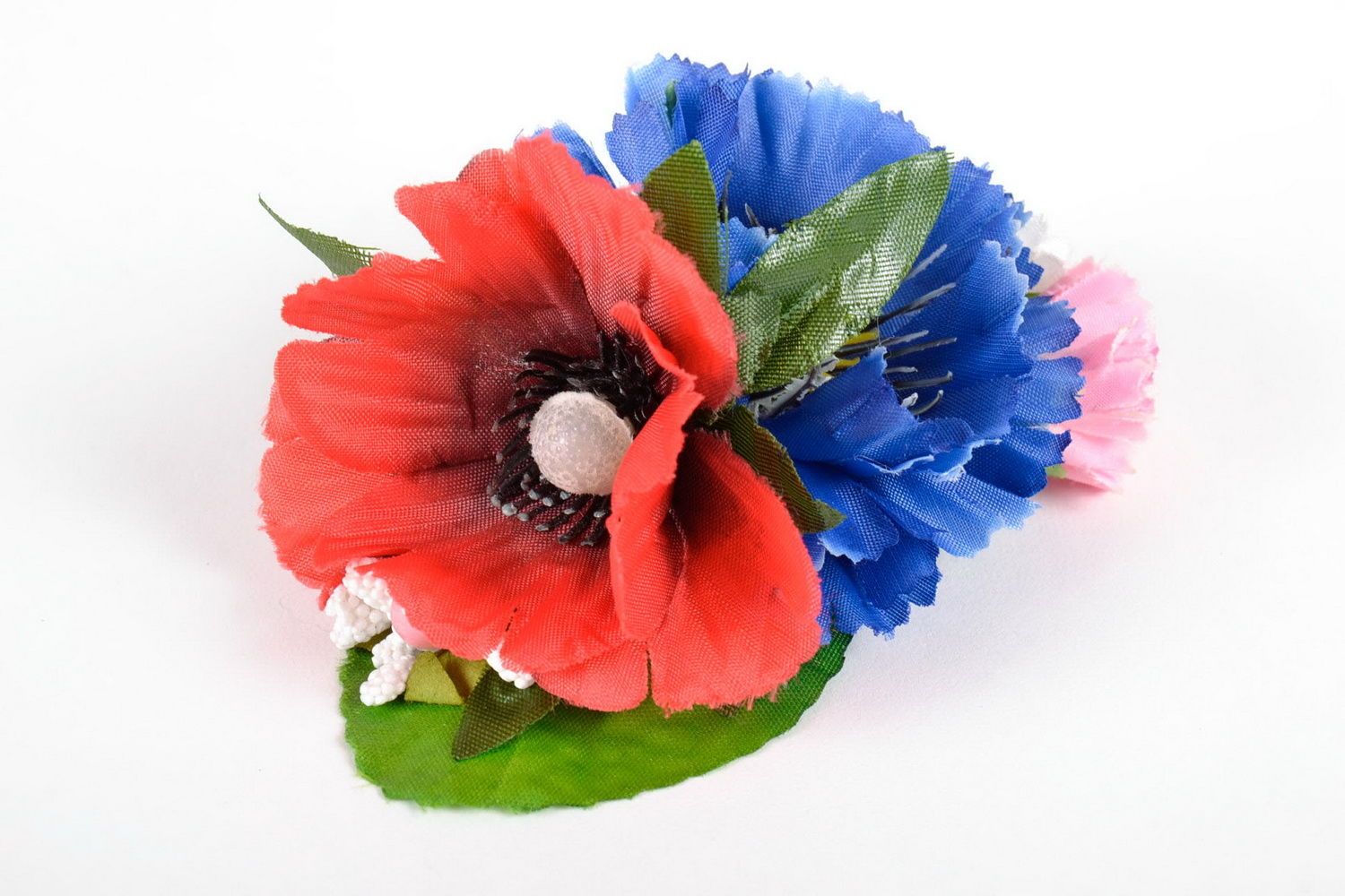 Brooch hairpin made of flowers photo 1