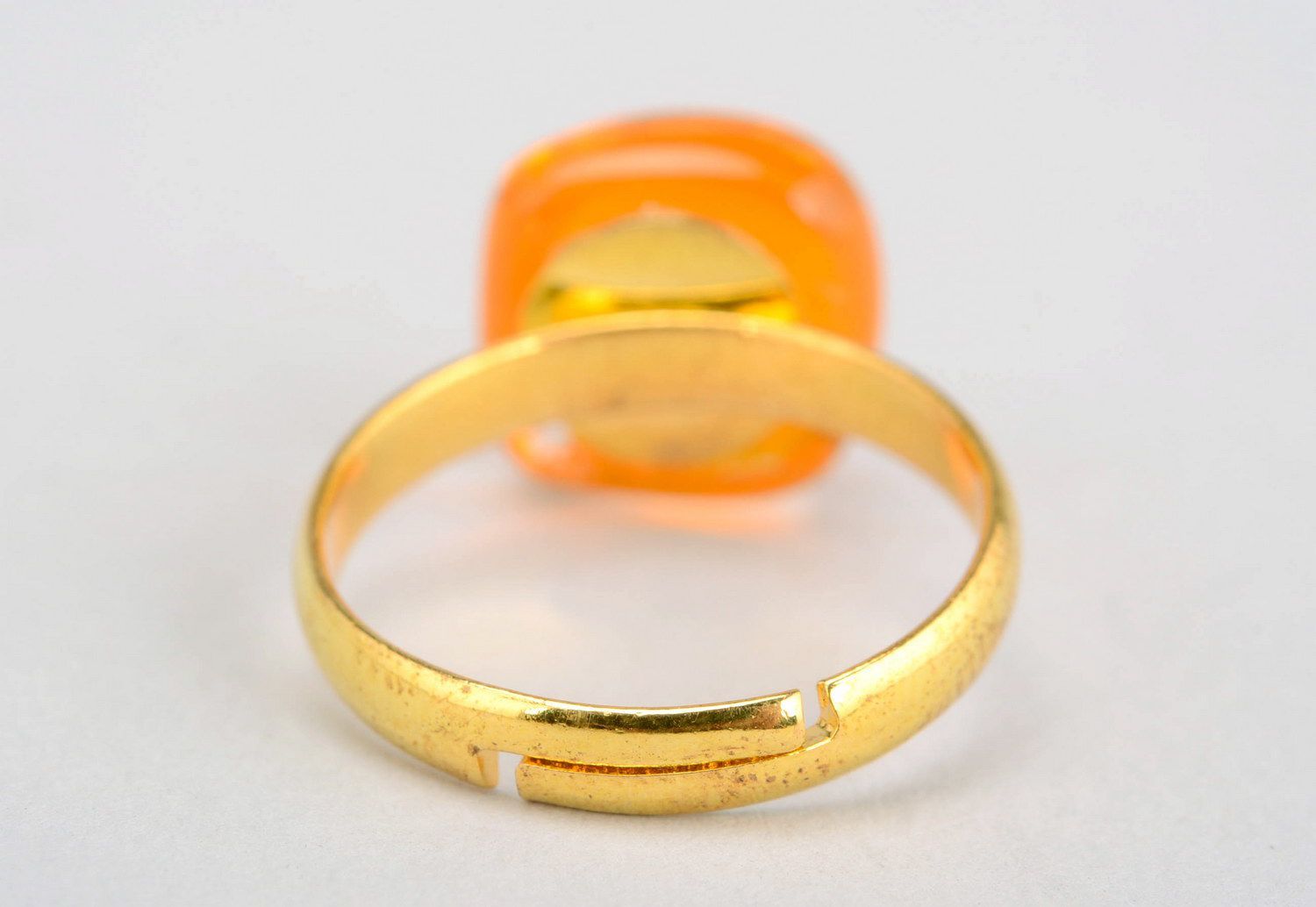 Handgemachter Ring aus Fusing Glas Sonne foto 5