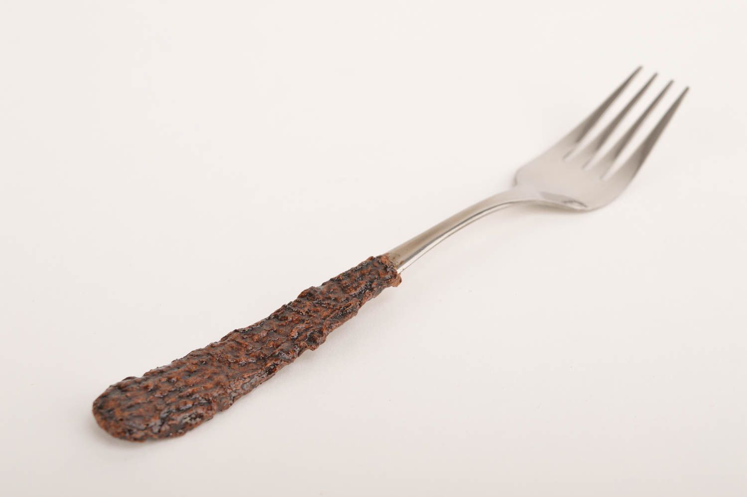 Tenedor artesanal decorado cubertería de acero inoxidable utensilio de cocina  foto 3