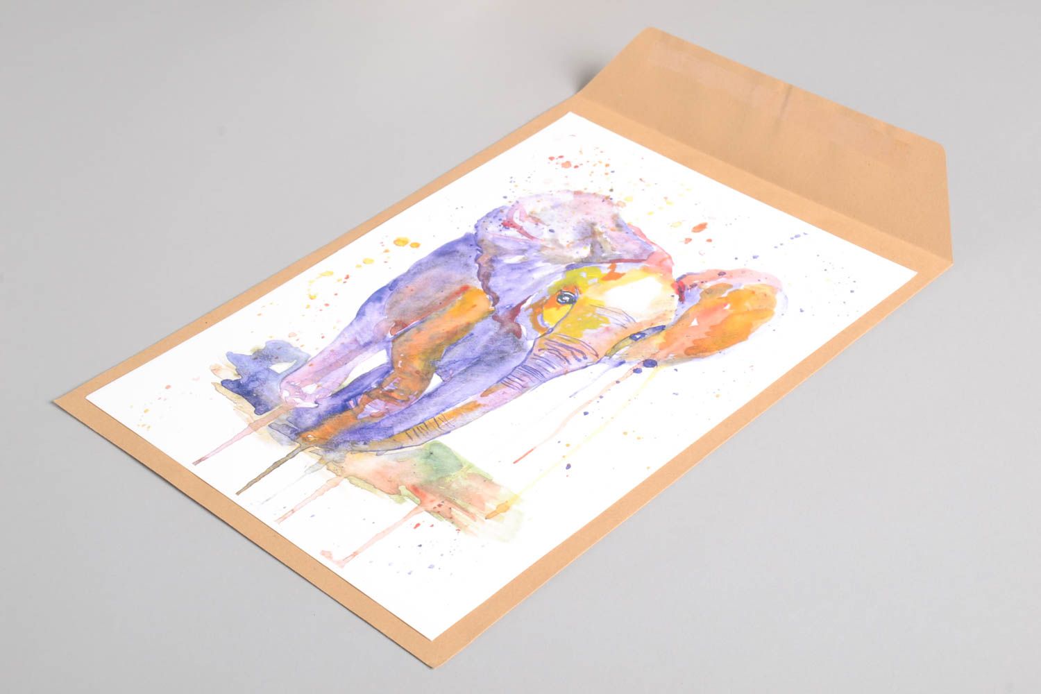 Картина ручной работы картина современного художника настенная картина и конверт фото 2