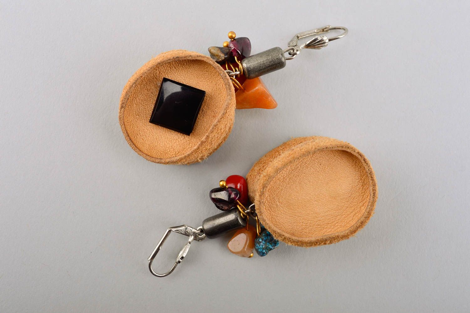 Unique earrings handcrafted jewelry leather goods women accessories cool gifts photo 4