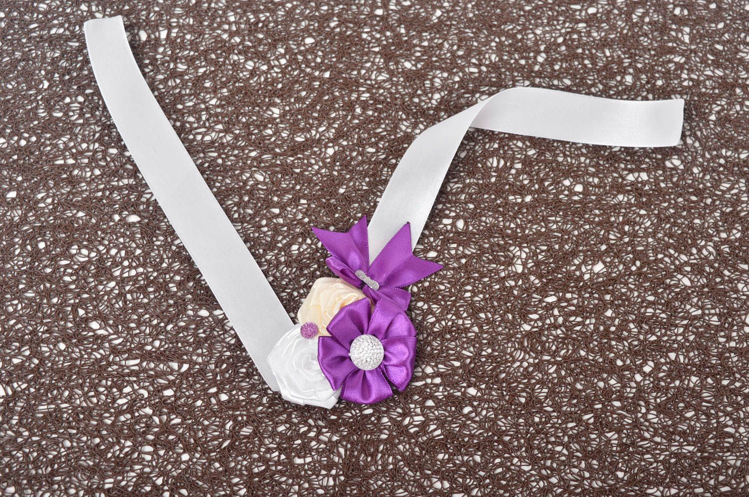 Trauzeugin Blumenarmband handmade Geschenk für Brautjungfer Hochzeit Accessoire foto 3
