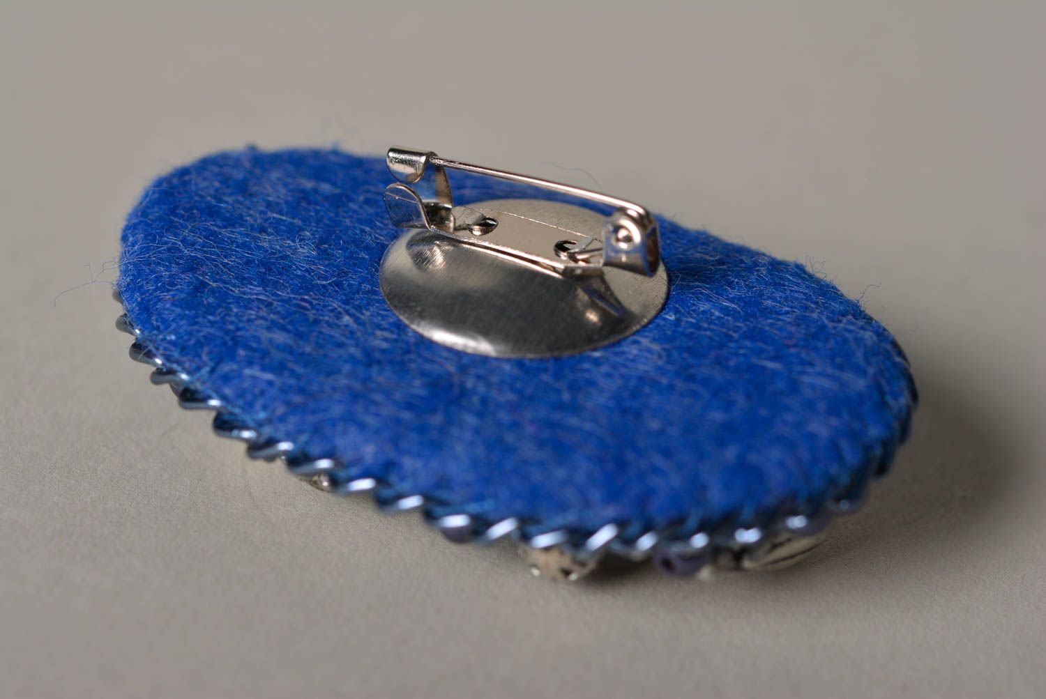 Schmuck Brosche Handmade Geschenk für Frauen Accessoires für Frauen blau schön foto 4