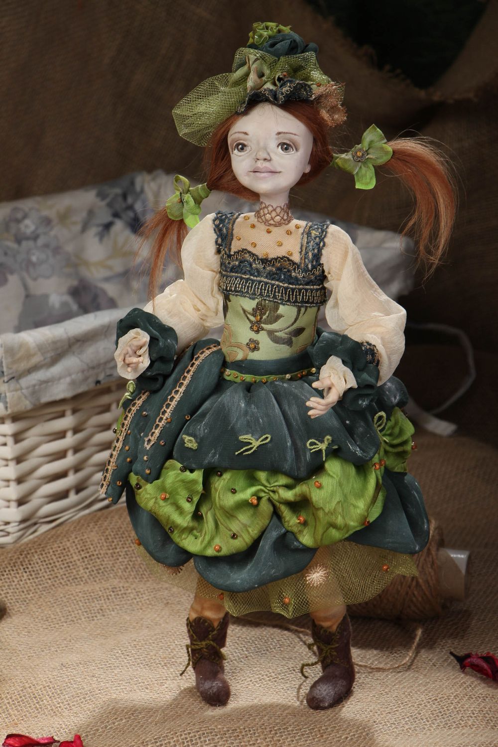 Авторская кукла из полимерной глины фото 5