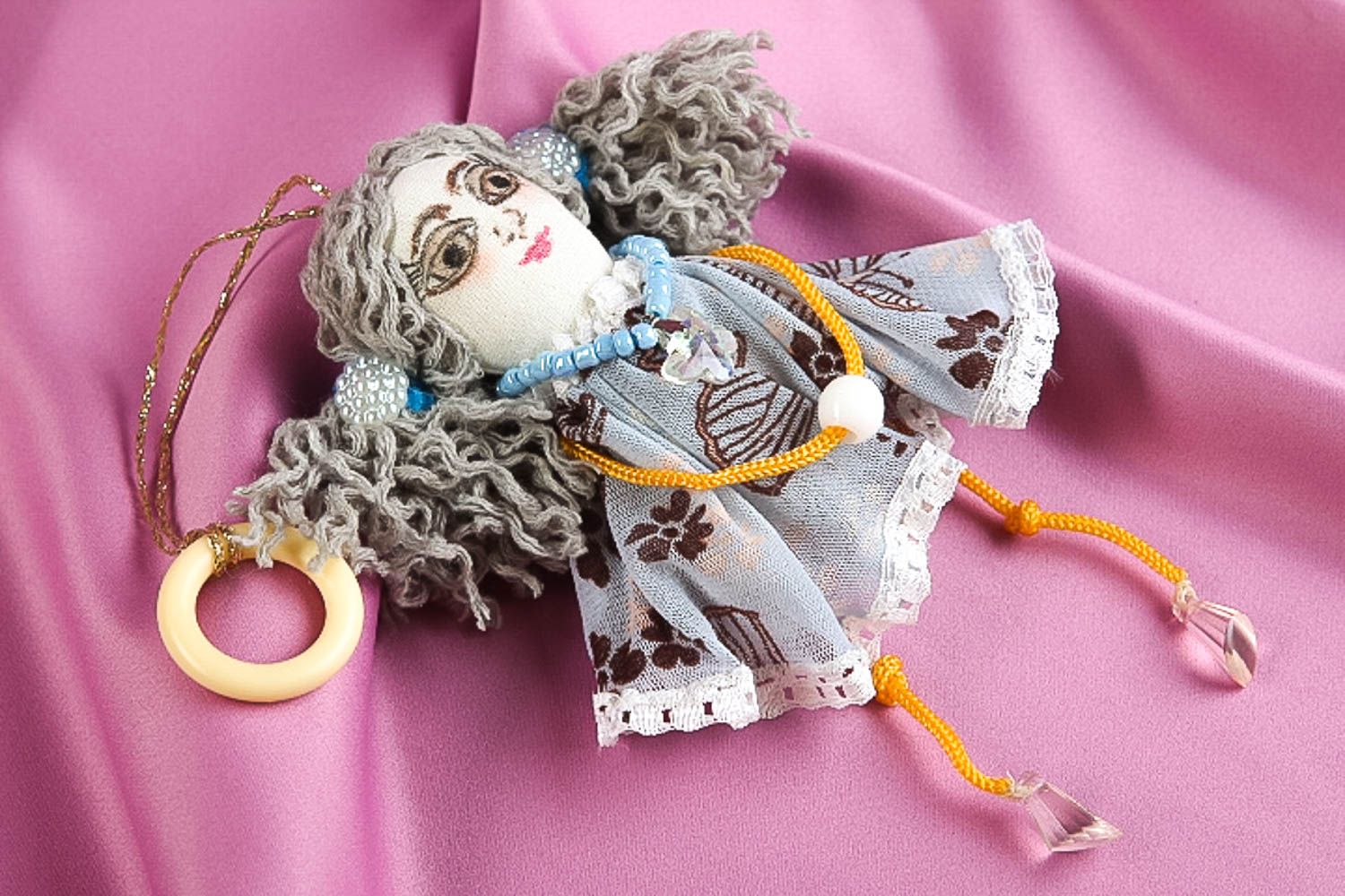 Handmade Designer Puppe Deko Wohnzimmer Künstler Puppe mit Lavendel Duft schön  foto 1