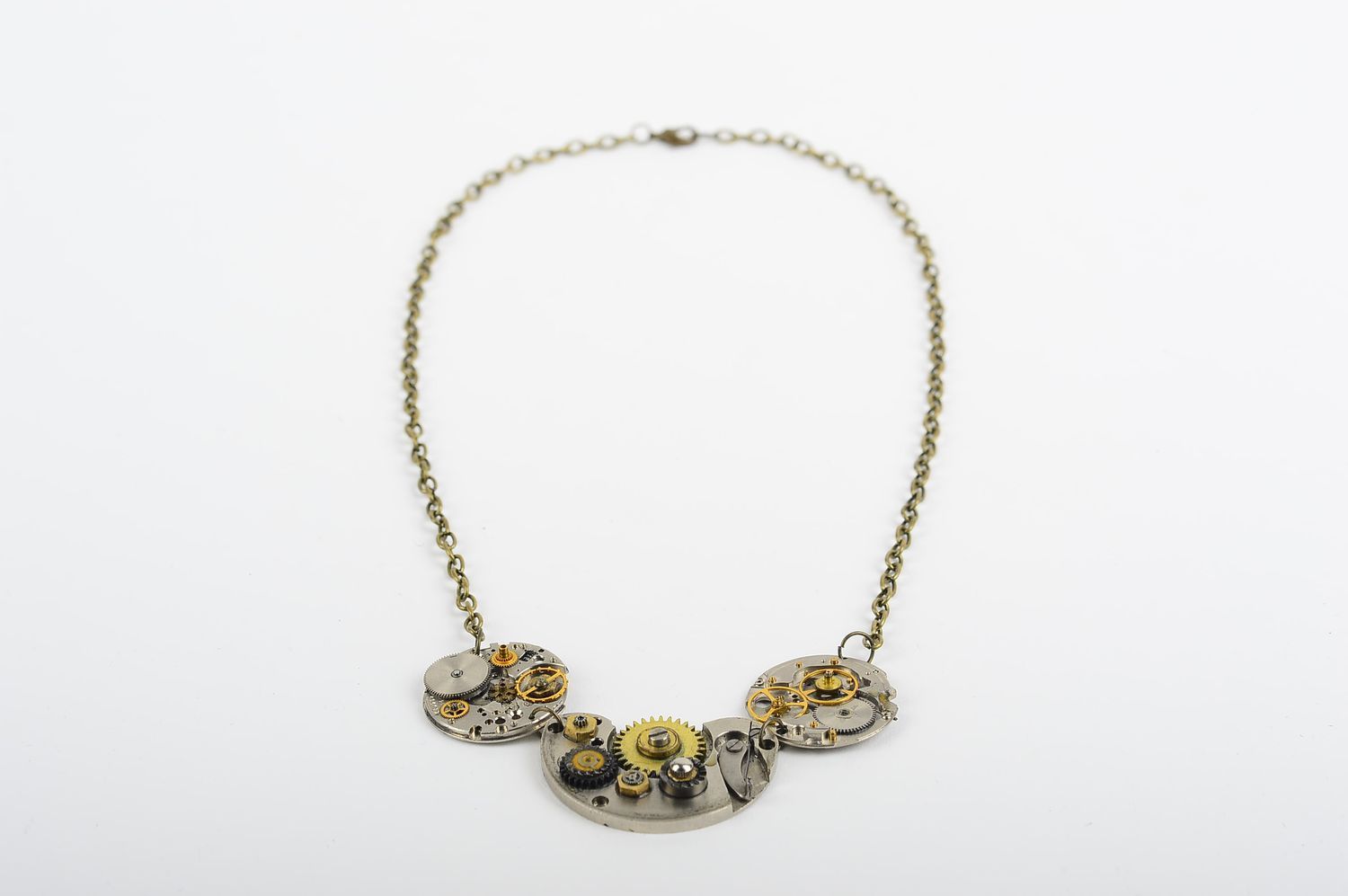Designer handmade steampunk jewelry steampunk pendant chain necklace for women photo 3