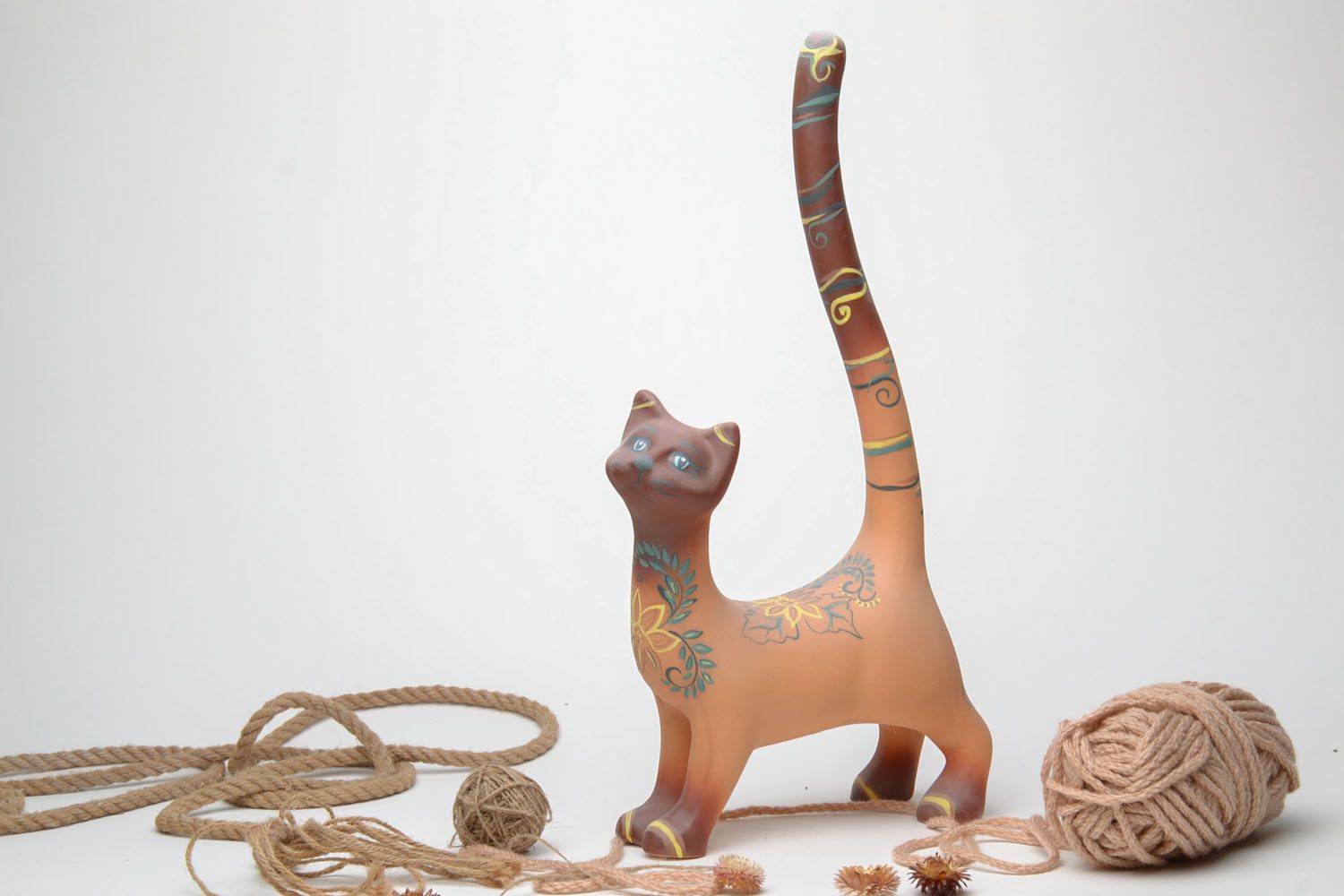 Figurine décorative en terre cuite Chat photo 1