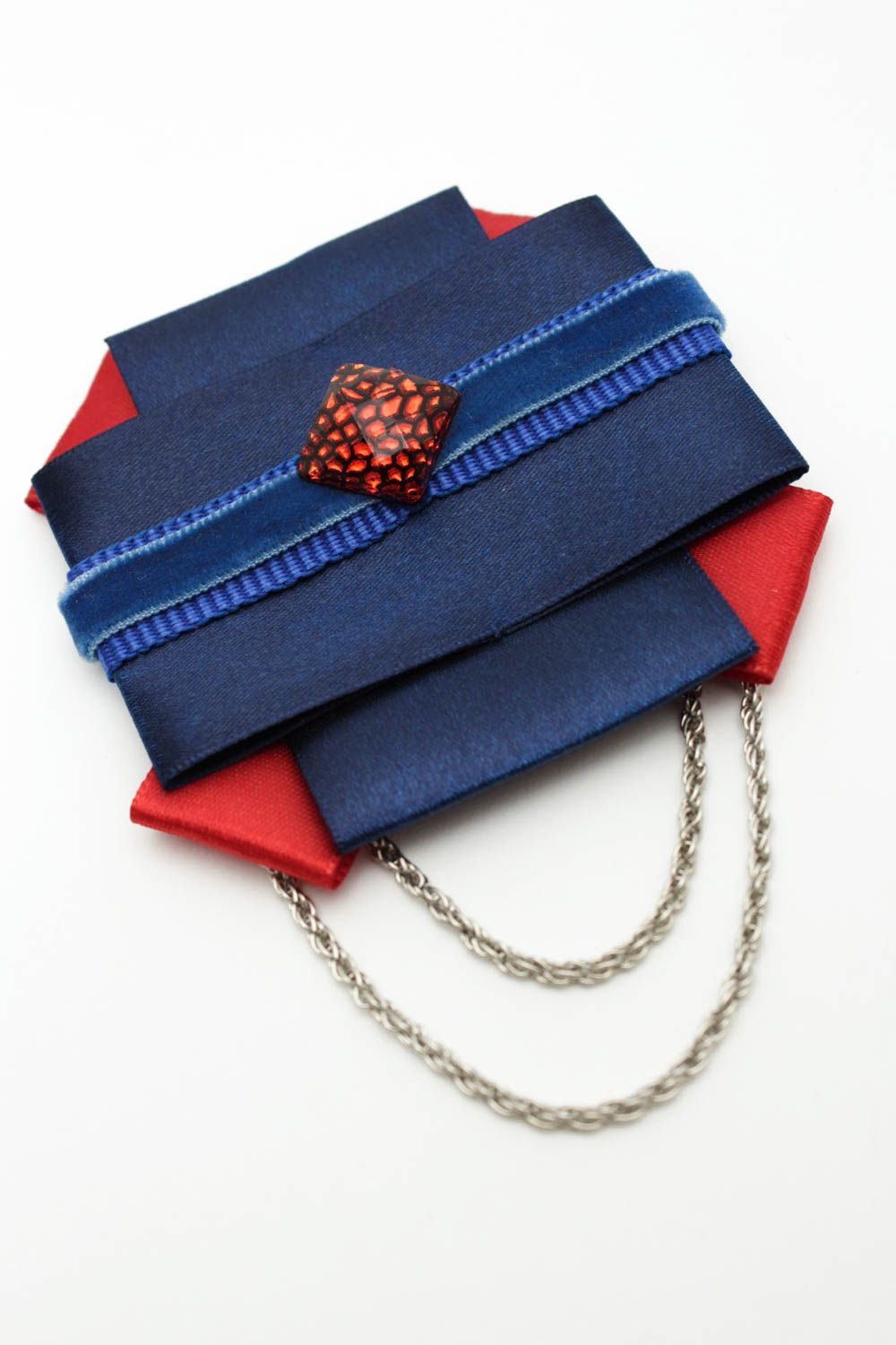 Unusual handmade fabric brooch pin textile brooch jewelry handmade accessories photo 3
