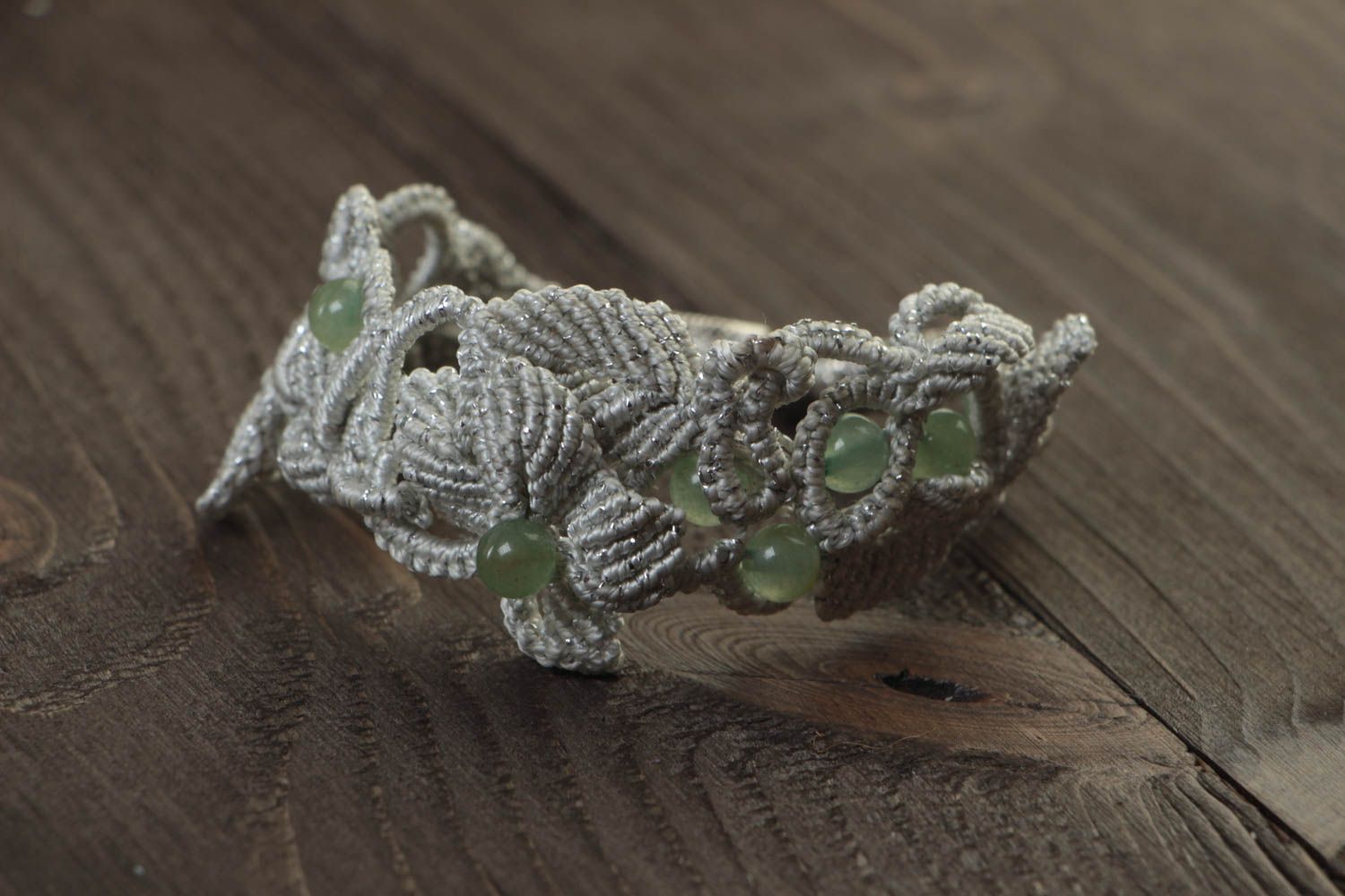 Handmade macrame bracelet openwork bracelet stylish jewelry fashion accessories photo 1