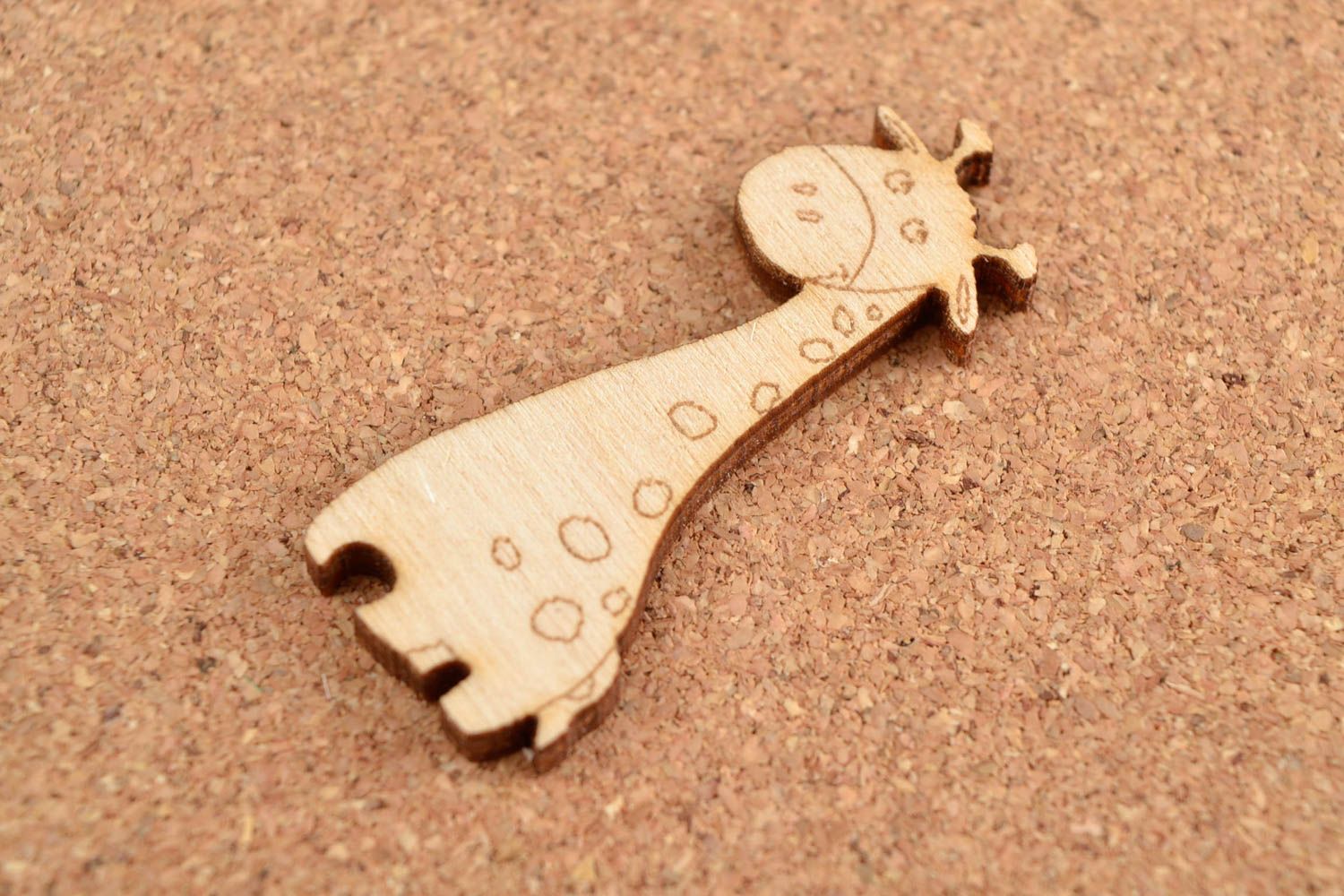 Handgemachte Miniatur Figur kleine Figur zum Bemalen Holz Rohling Giraffe foto 1