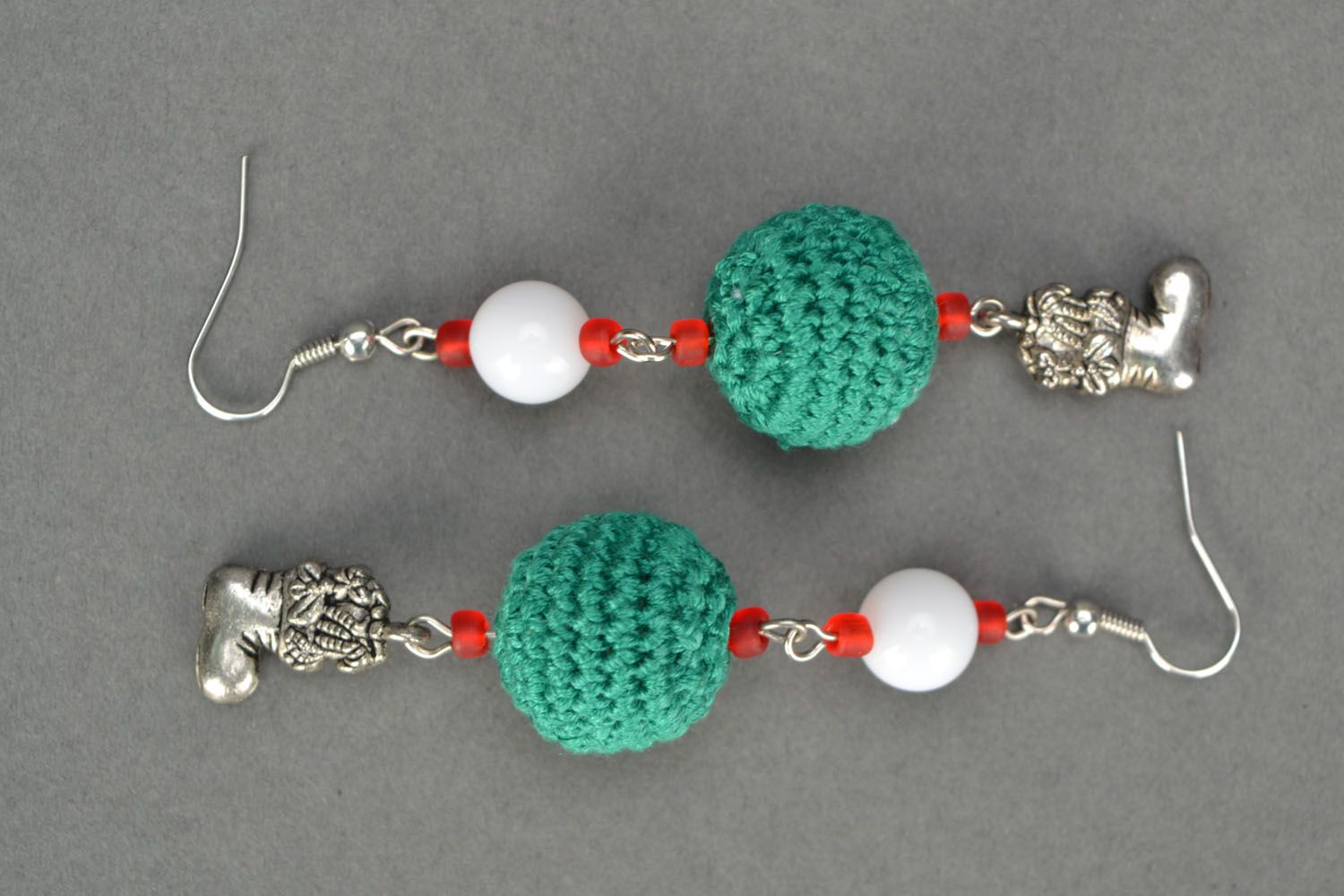 Long crocheted earrings photo 3