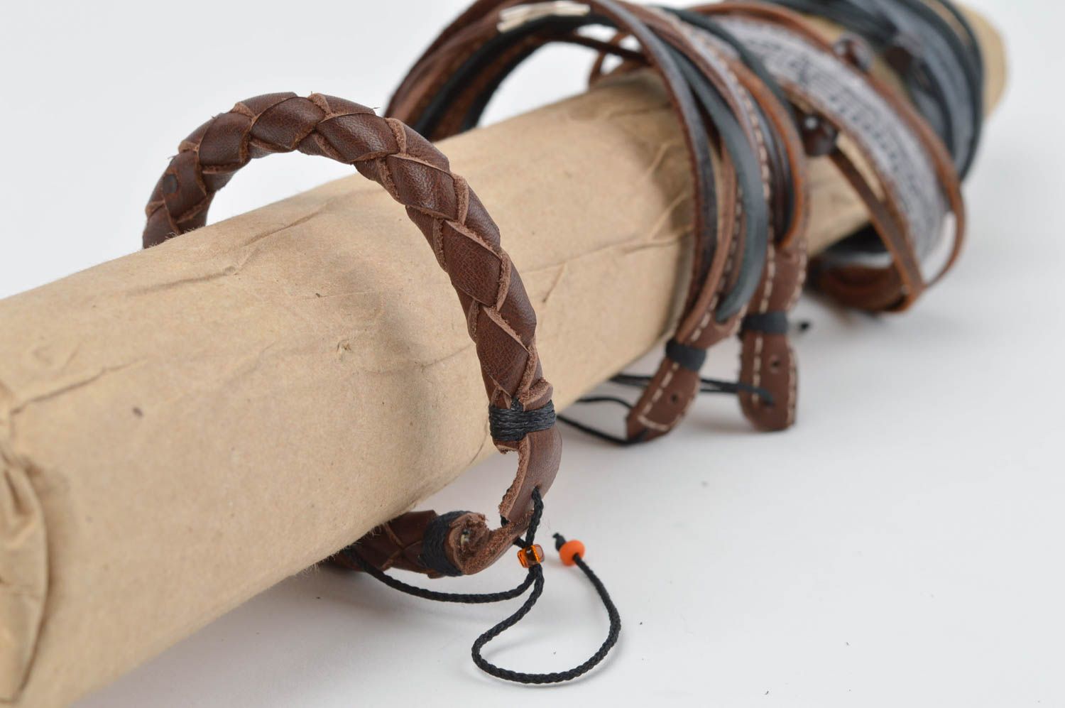 Handmade Armschmuck Damen Armband geflochten Leder Armband Geschenk für Frauen foto 2