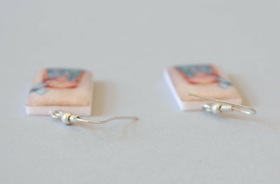 Printed earrings photo 3