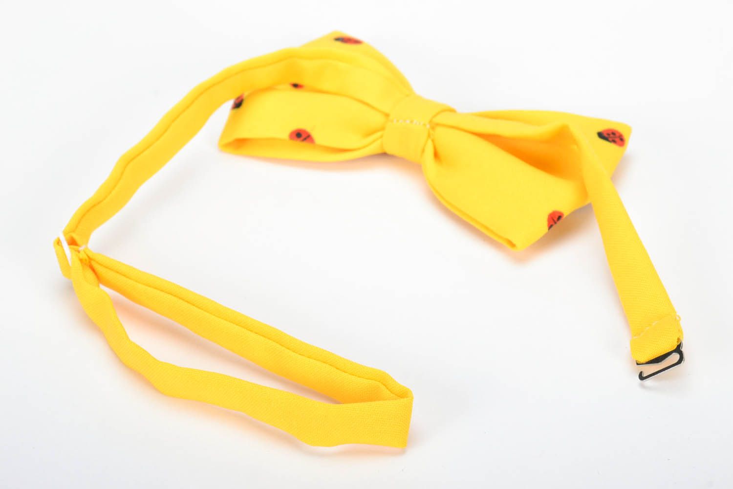 Желтый галстук-бабочка Божья коровка фото 3