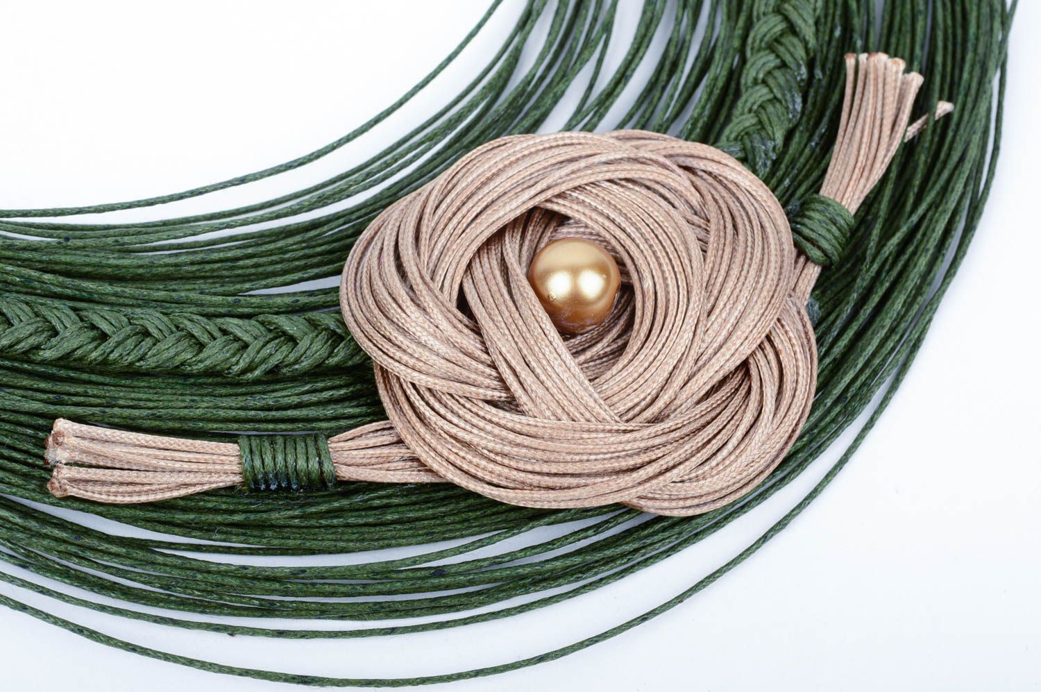Damen Collier handmade Designer Schmuck Halskette Frauen Geschenk Ideen grün  foto 4