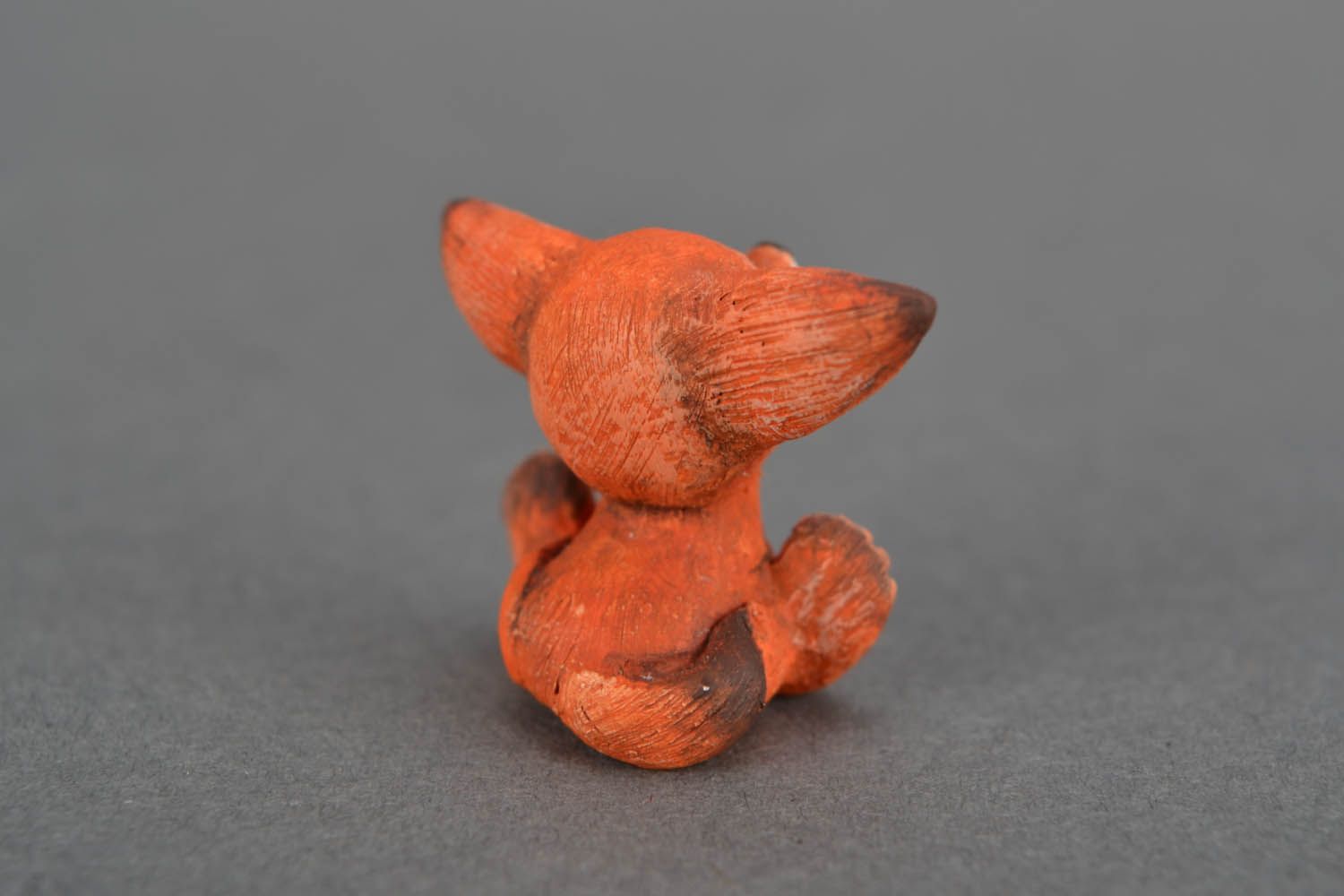 Tiny clay statuette Little Fox photo 4