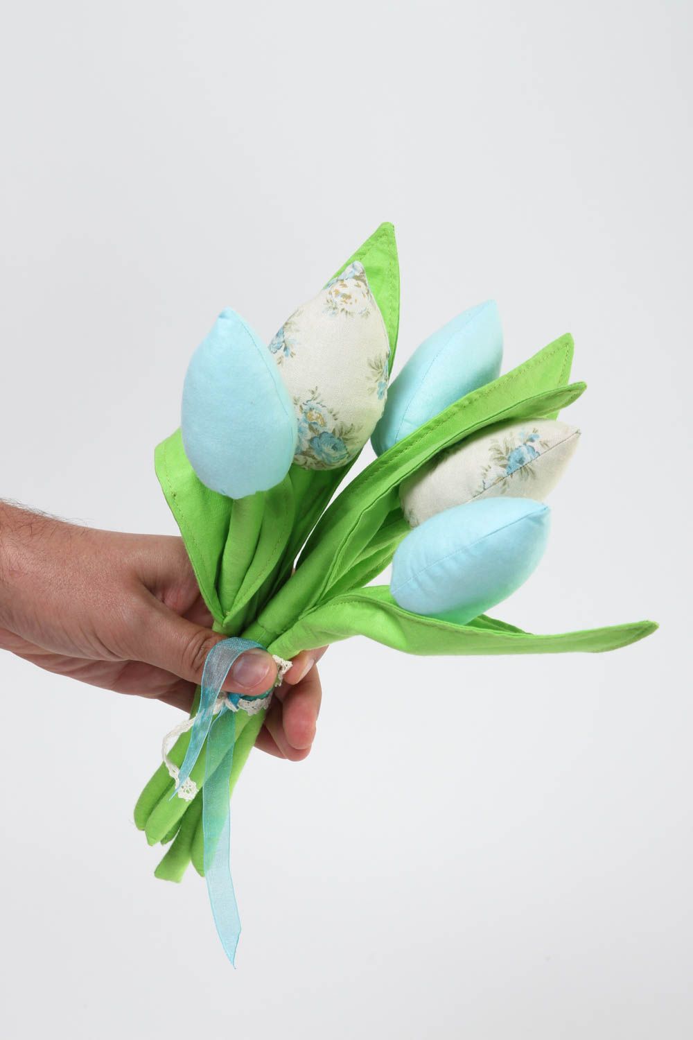 Искусственные цветы хэнд мэйд декор для дома букет искусственных тюльпанов 5 шт фото 5