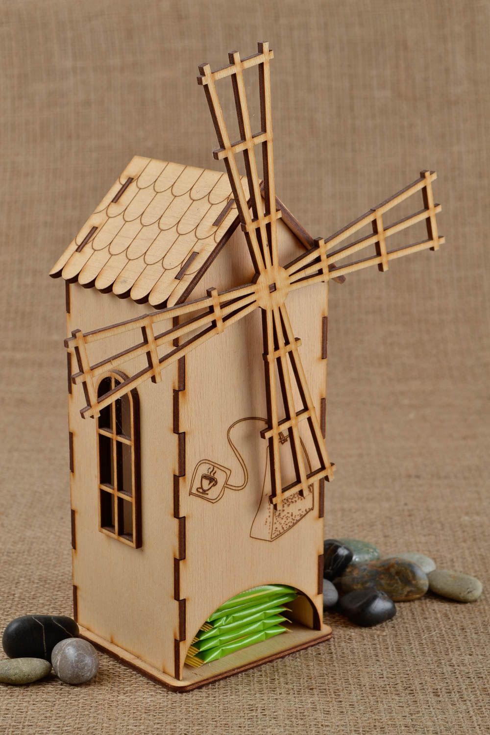 Handmade Holz Rohling Tee Box Holzartikel zum Gestalten in Decoupage originell foto 1