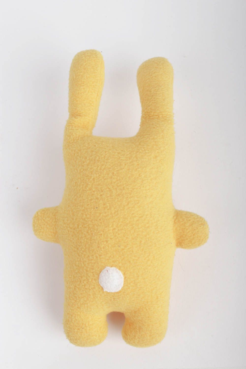 Игрушка заяц детская игрушка ручной работы интерьерная игрушка желтая авторская фото 4