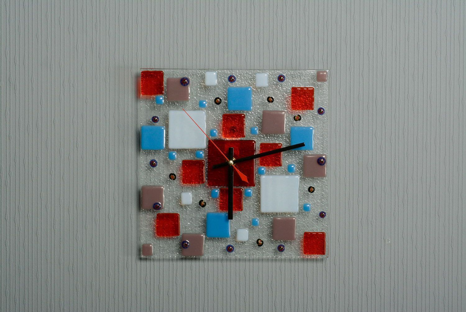 Clocks made of fusing glass Kaleidoscope photo 5