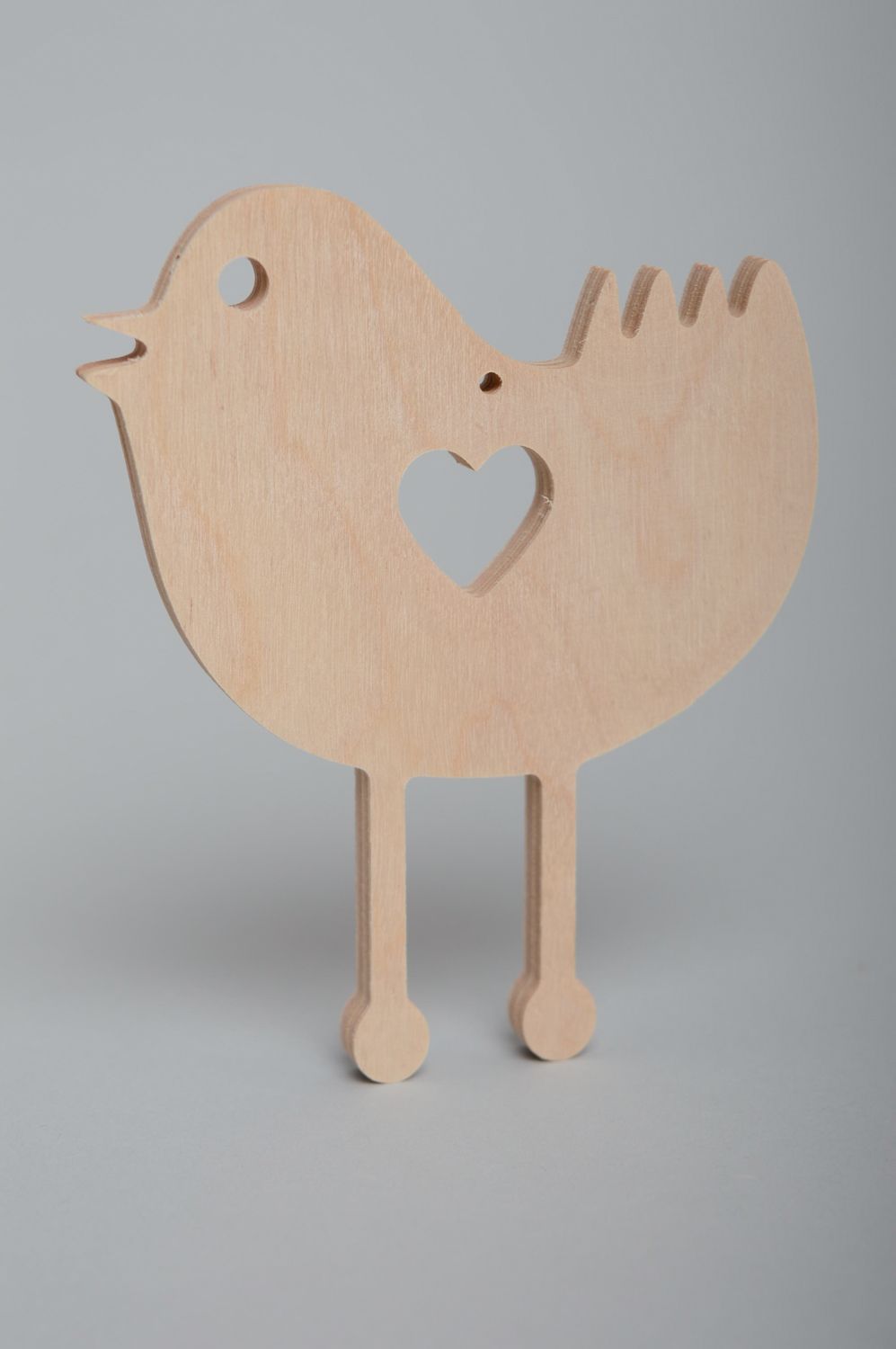 Plywood craft blank for decoration figurine of bird photo 2