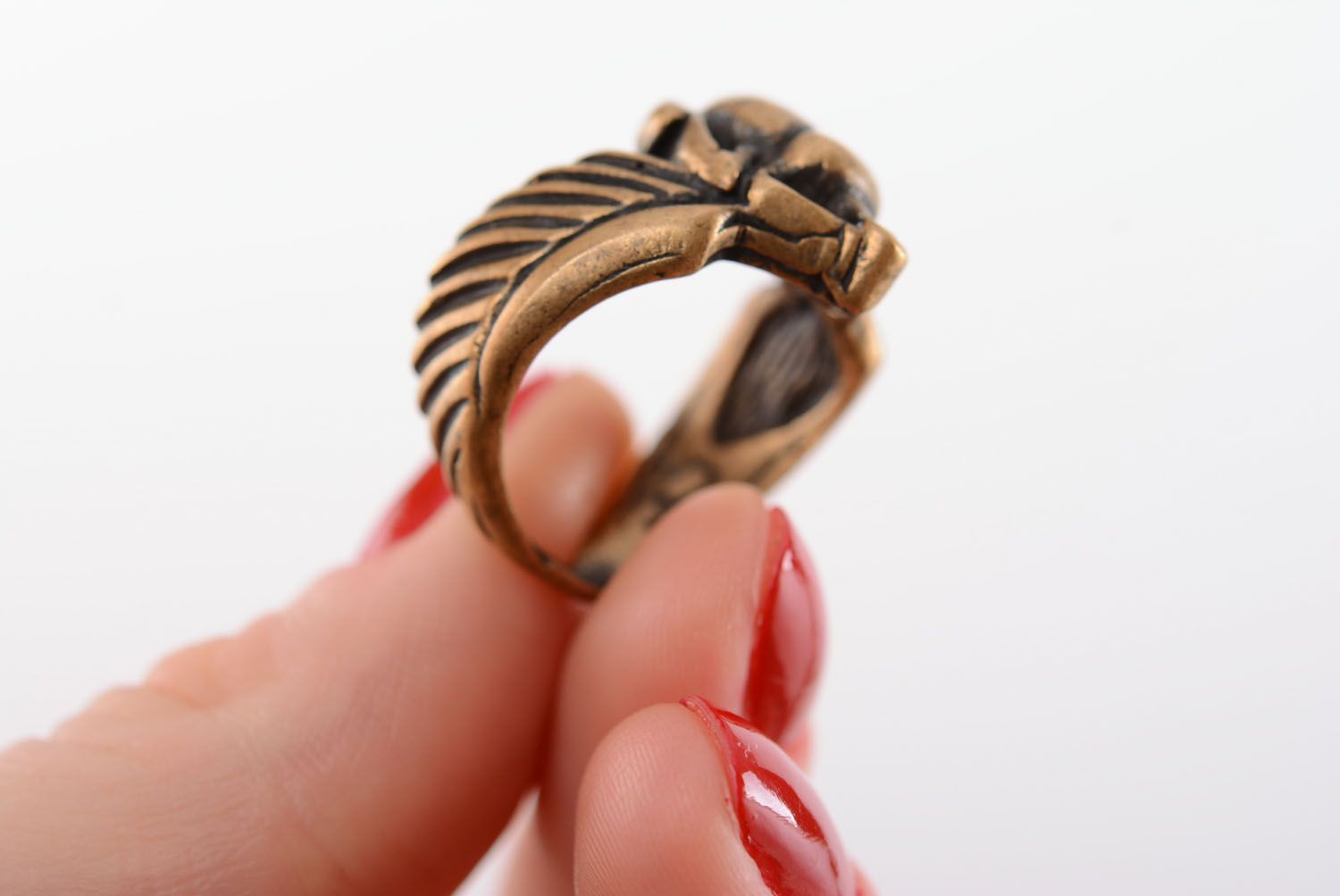 Bronze ring Scarab photo 4