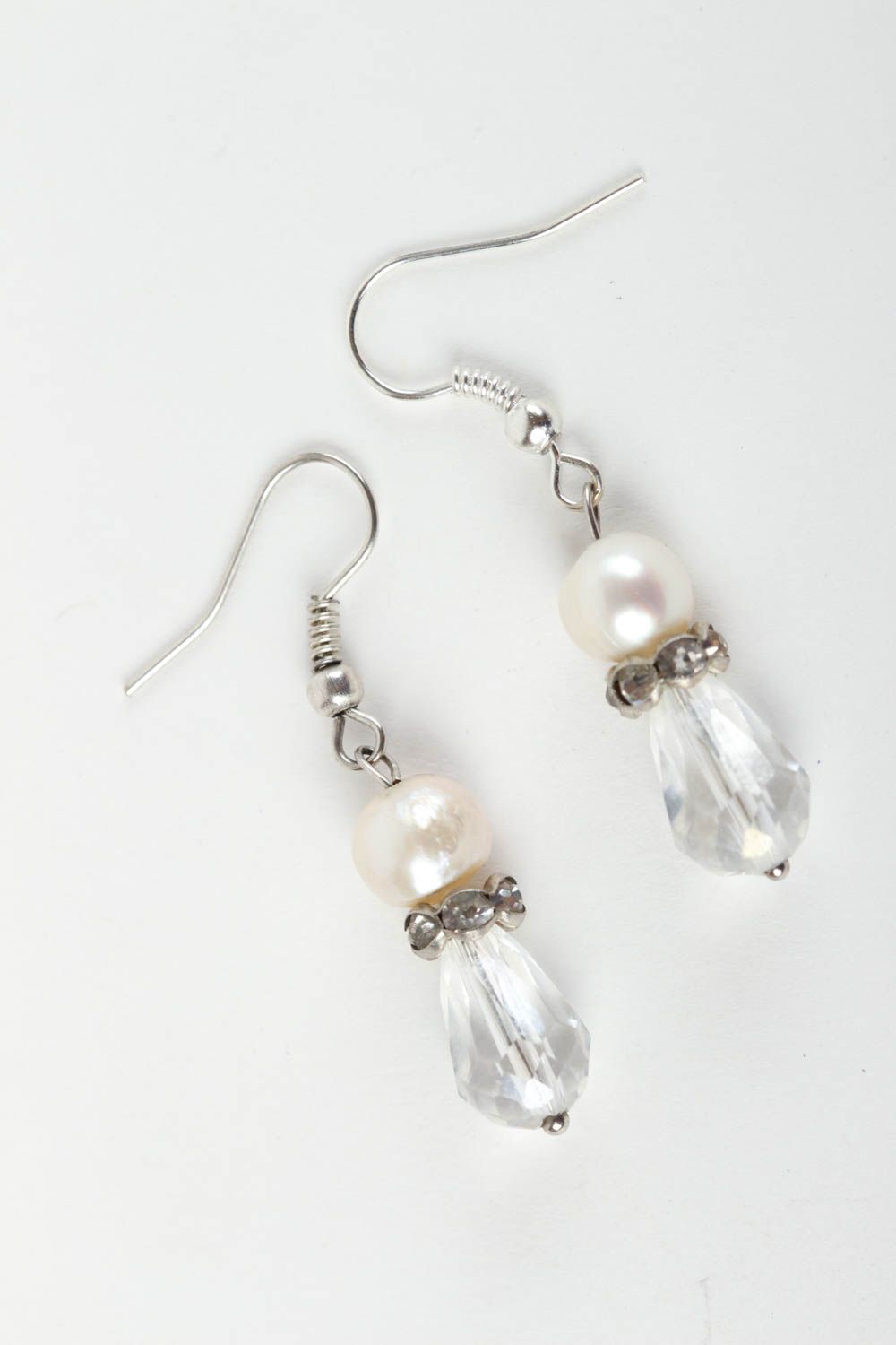 Boucles d'oreilles perles cristal Bijou fait main élégantes Cadeau original photo 2