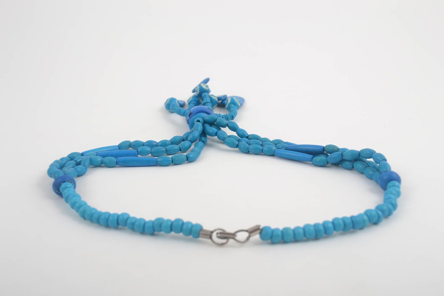 Handgemachtes Schmuck Collier blaue Halskette für Frauen Designer Schmuck zart foto 3