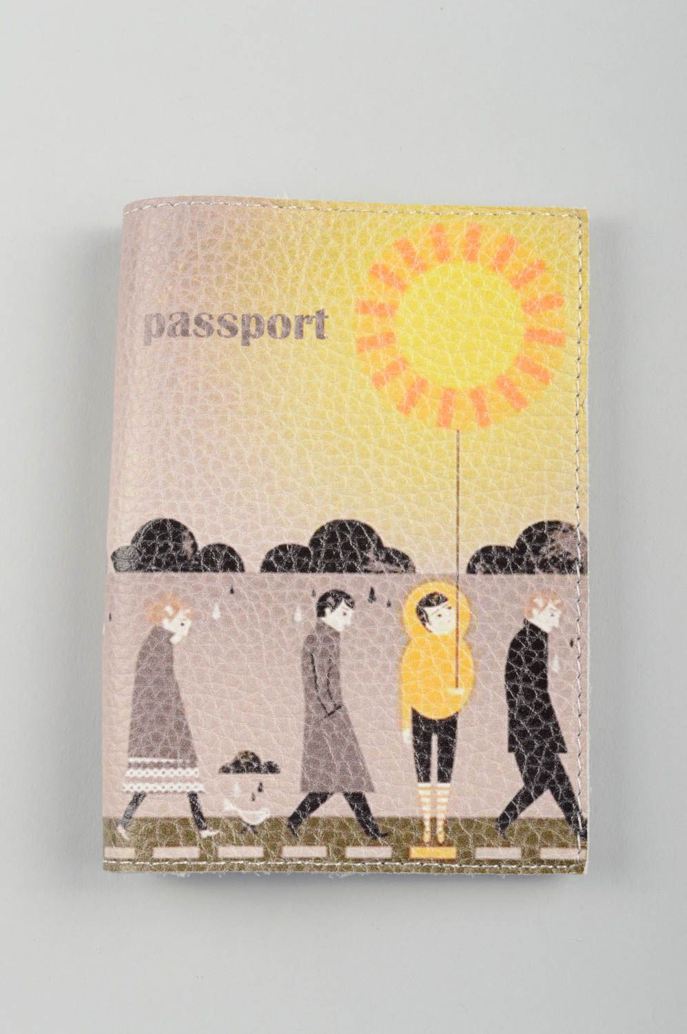 Étui passeport fait main Couverture passeport en cuir design Cadeau original photo 5