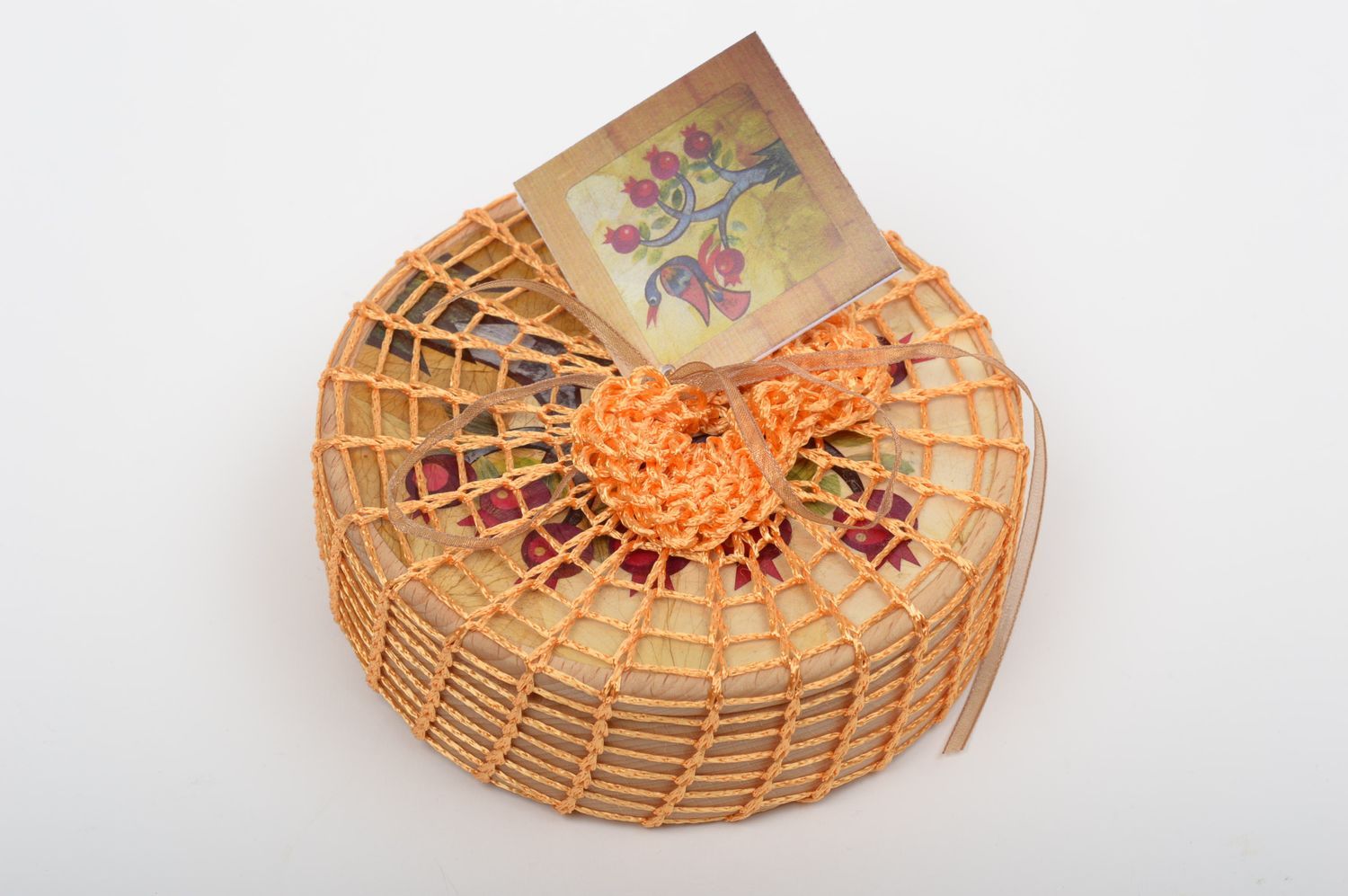 Handmade Schatulle aus Holz Schmuck Aufbewahrung Geschenk für Frauen Granatäpfel foto 4