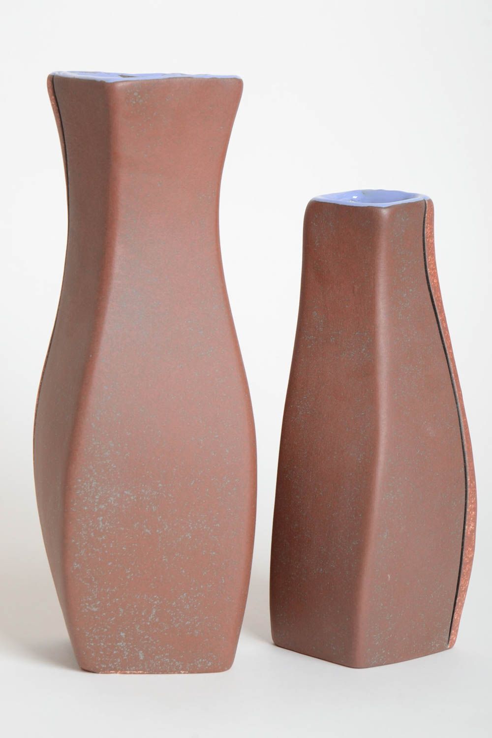 Handmade Keramik Vasen Haus Deko hohe ausgefallene Vasen mit Mustern 2 Stück foto 4