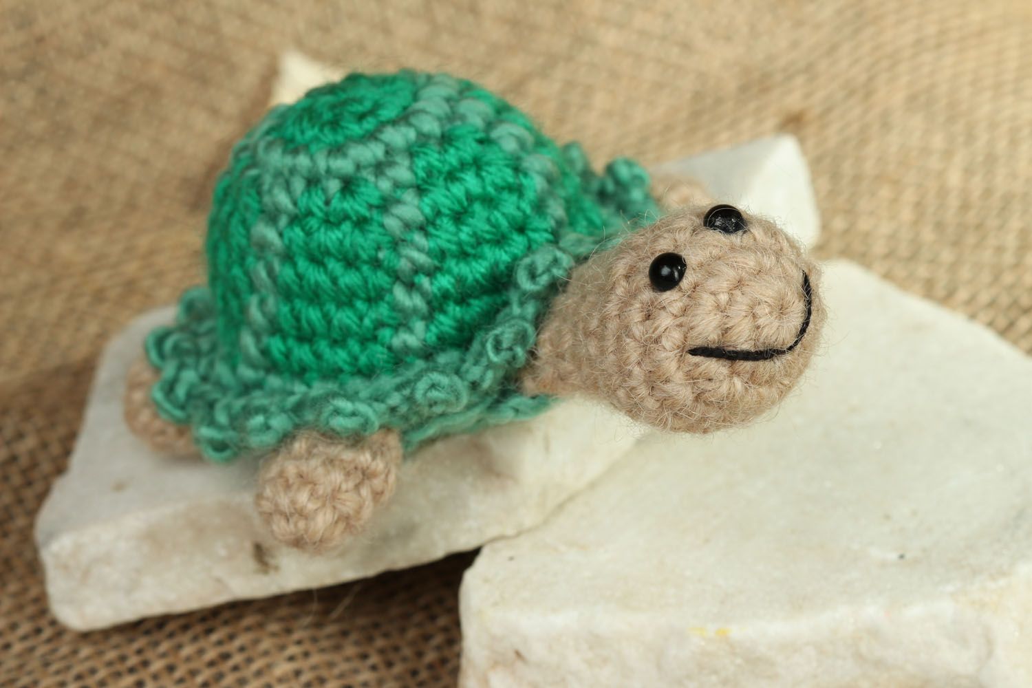 Jouet mou tortue tricotée main  photo 5