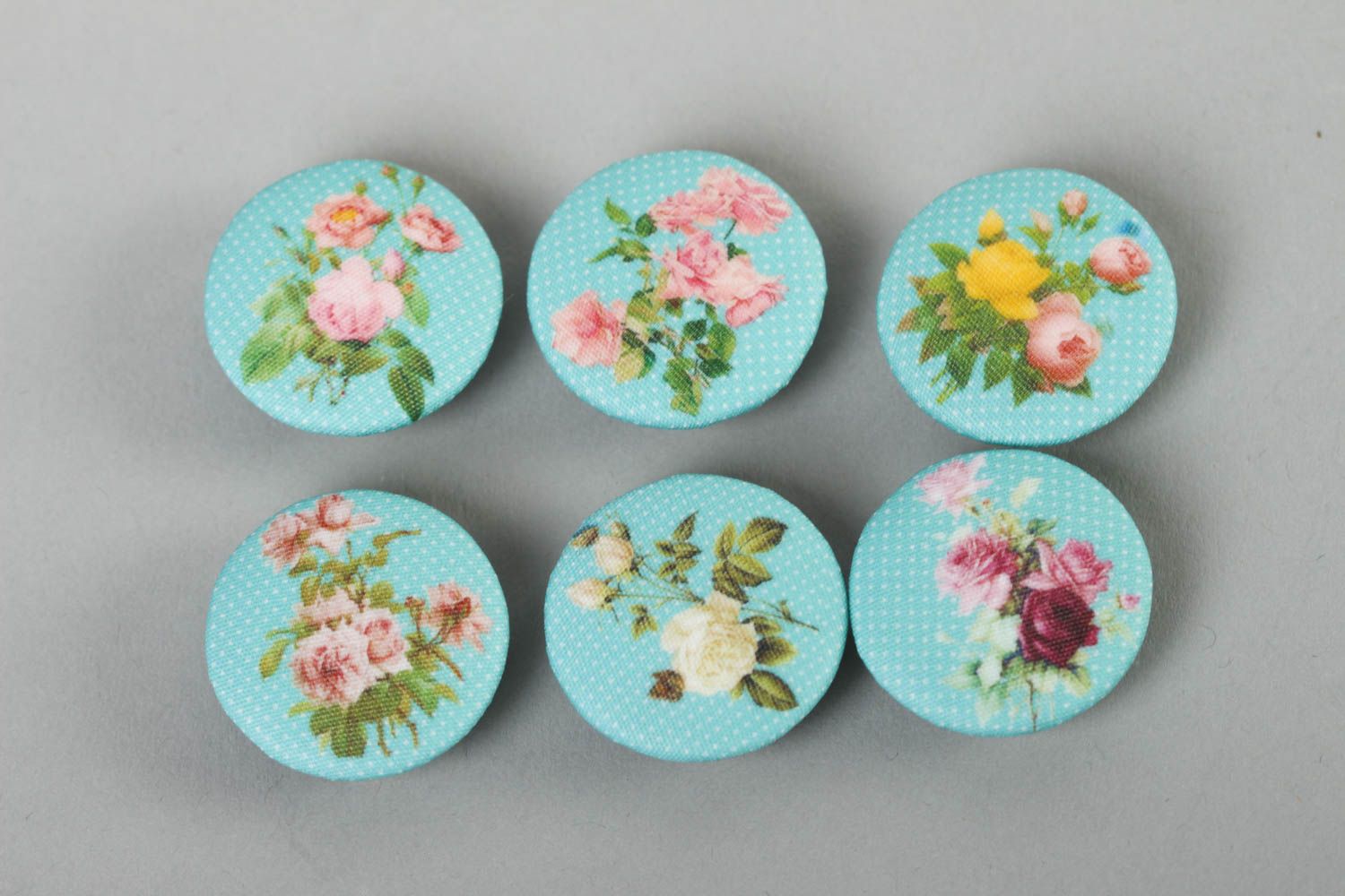 Fittings for clothes 6 handmade buttons needlework supplies sewing accessories photo 2