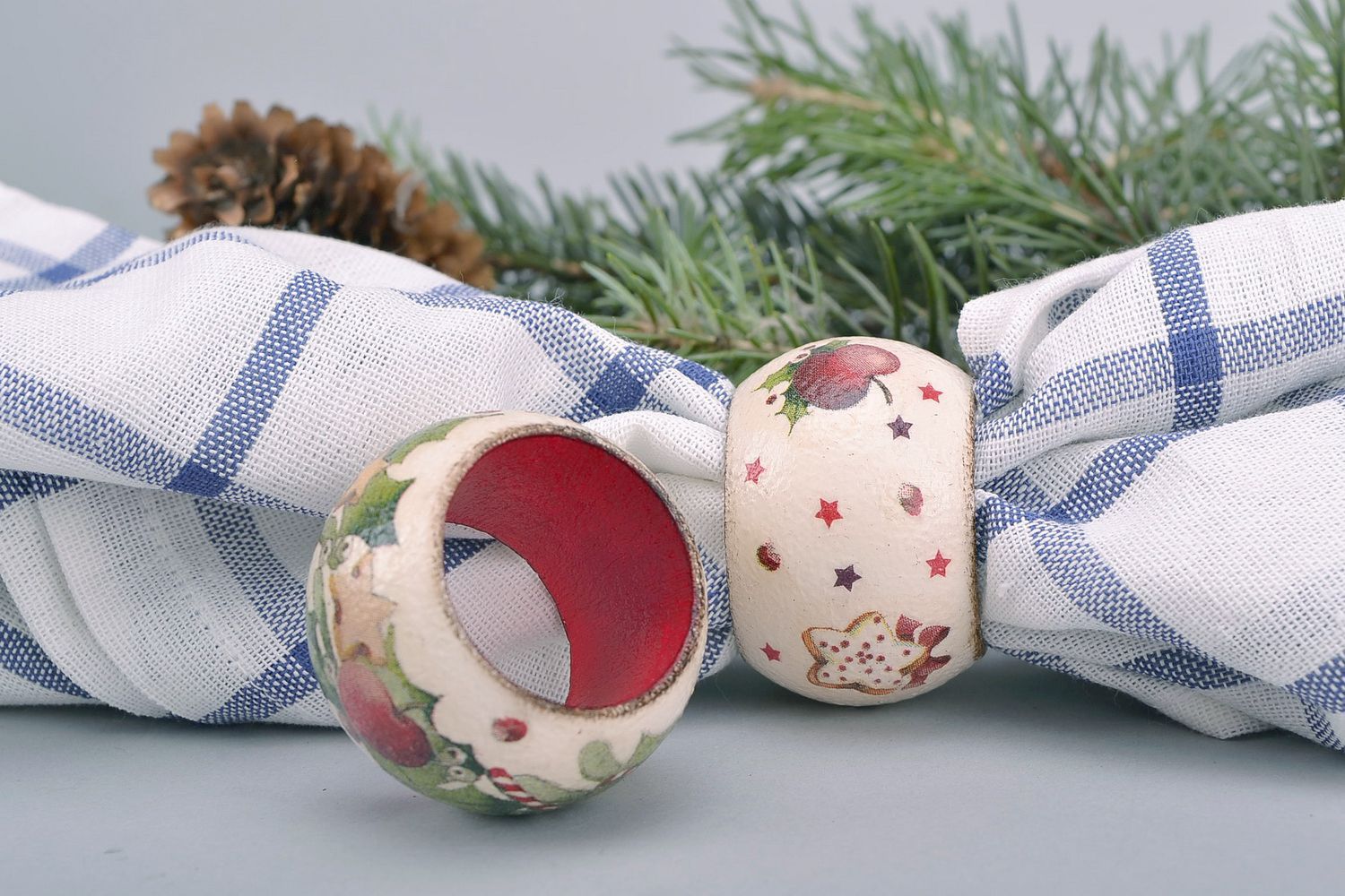 Set of rings for napkins Christmas photo 5