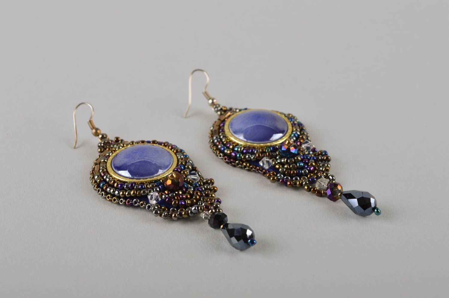 Stylish handmade beaded earrings cute earrings for girls beautiful jewellery photo 3