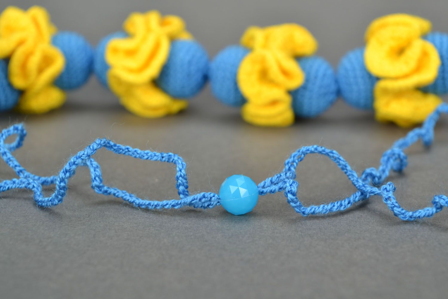 Crochet bead necklace photo 4