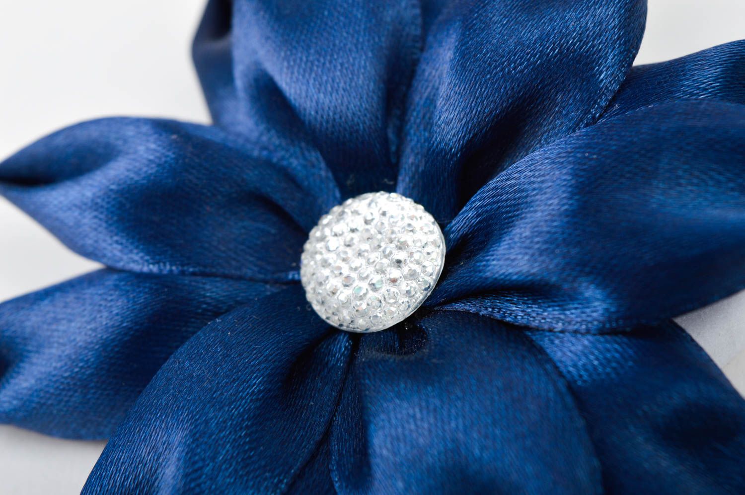 Goma de pelo hecha a mano regalo original accesorio para niñas de color azul foto 3