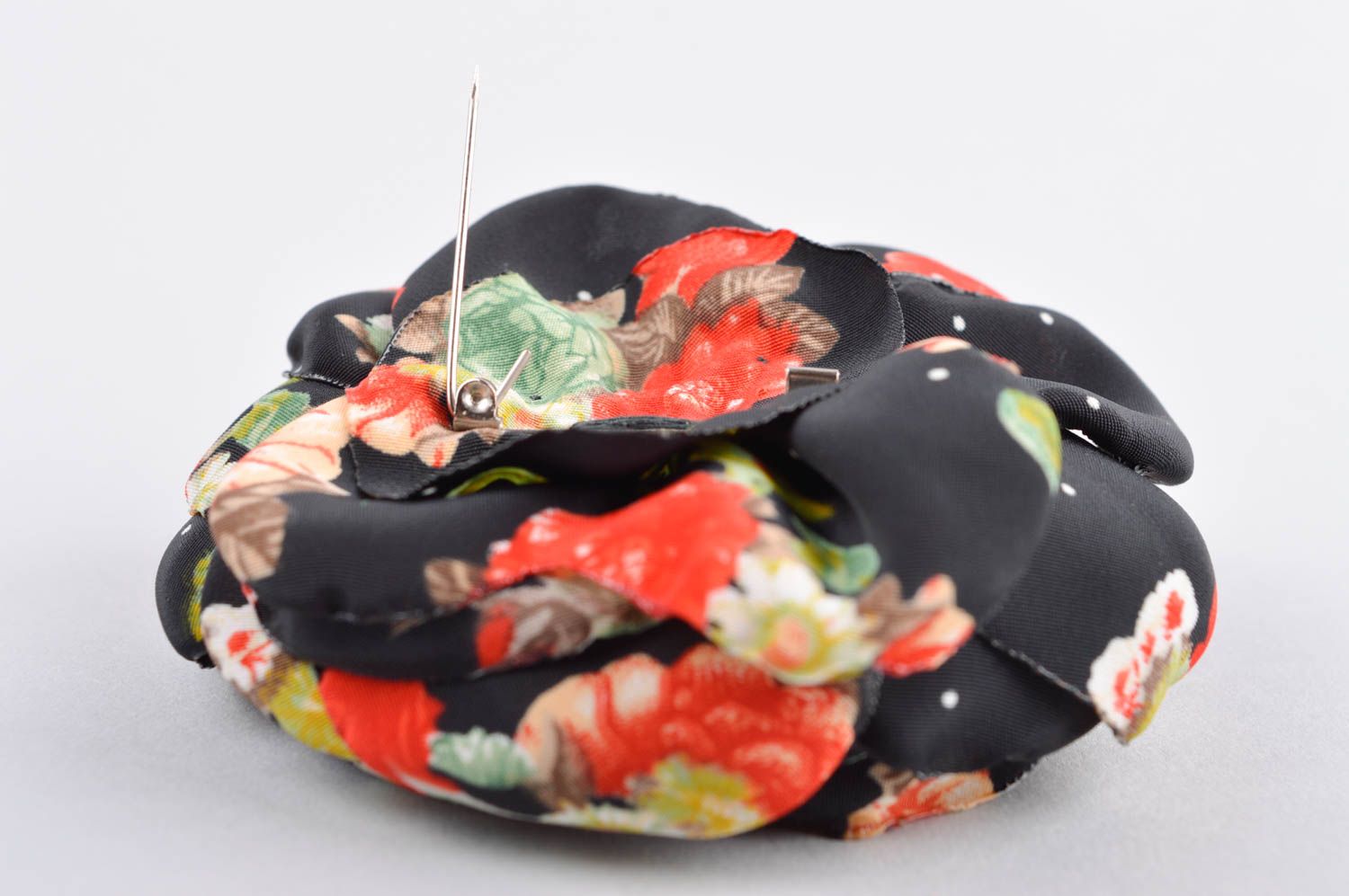 Handmade flower brooch fabric flowers designer accessories for girls photo 5