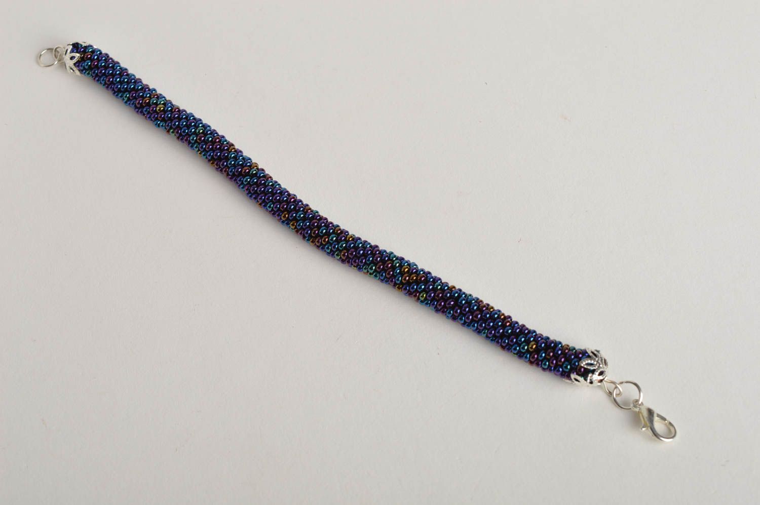 Disco dak blue beads cord bracelet girls foto 2