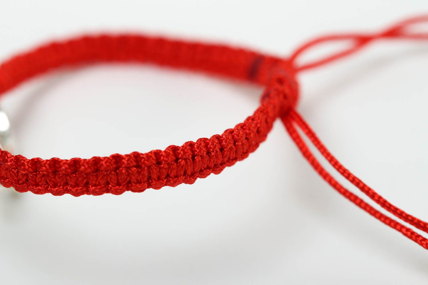 Pulsera artesanal hecha a mano roja accesorio para mujer regalo original foto 4