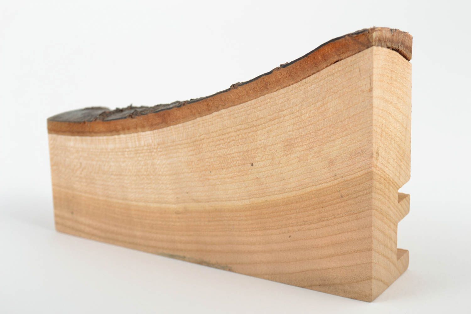 Support pour tablette en bois naturel fait main compact de style écologique photo 4