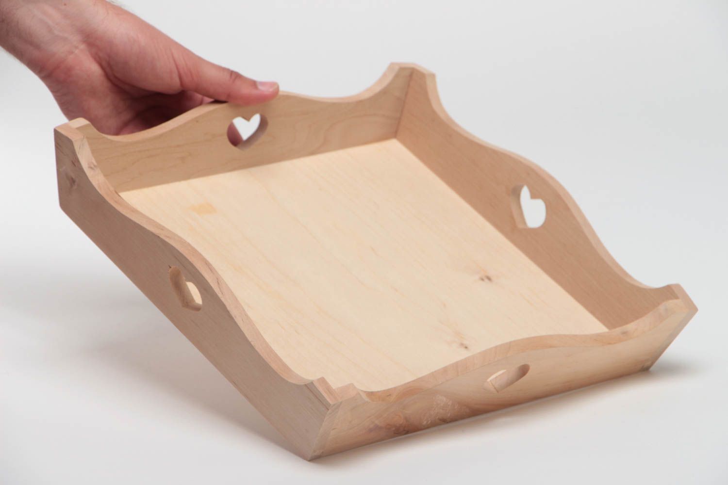 Bandeja de madera pieza para manualidades hecha a mano para decoupage  foto 5